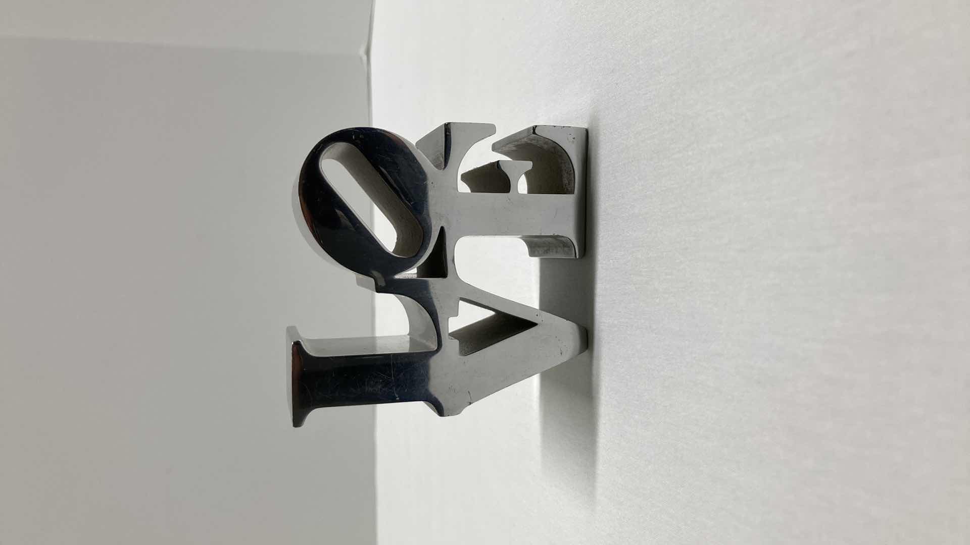 Photo 4 of NAMBE HEART SHAPED CAST ALUMINUM DISH 118B W LOVE DECOR & SILVER FINISH GLASS BOWL 5.5” X 2.5”