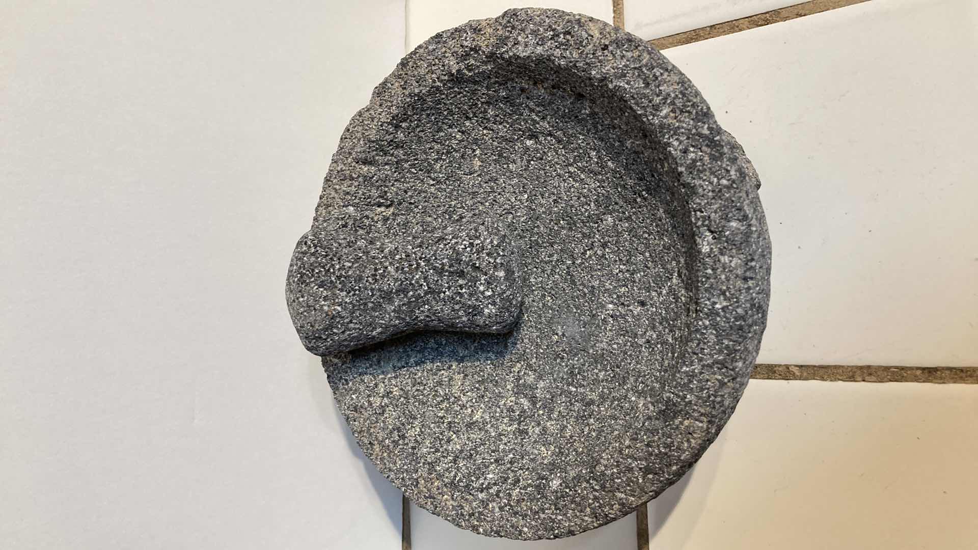 Photo 1 of GREY STONE MORTAR & PEDESTAL 8” X 4.5”