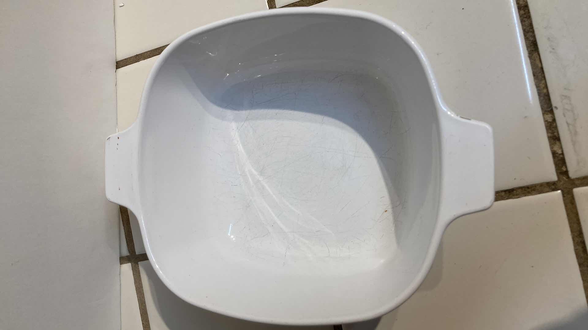 Photo 1 of CORNING WARE CORNFLOWER CASSEROLE SET (3) W POT HANDLE & LID