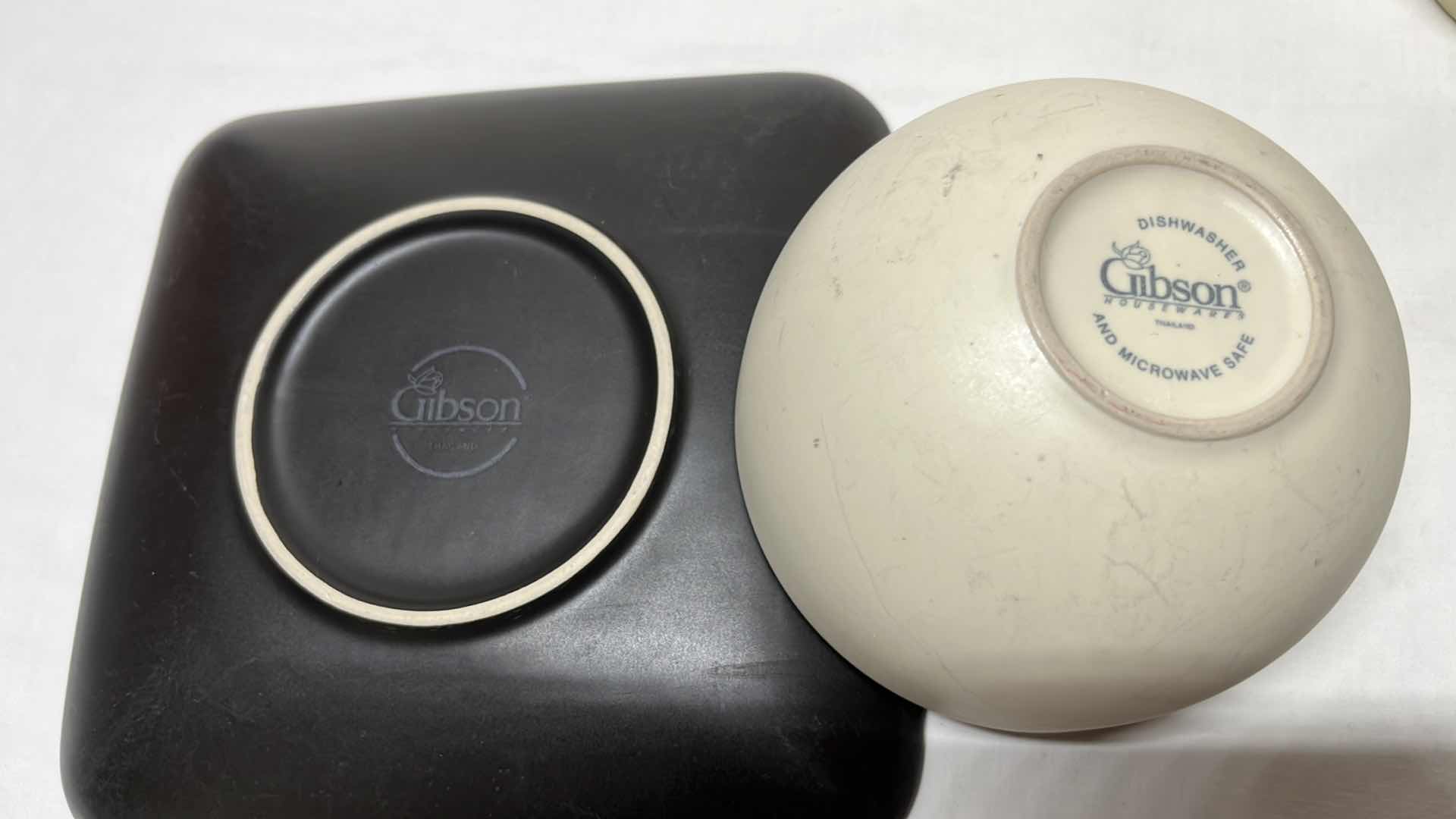 Photo 9 of GIBSON HOUSEWARES 33 PC BLACK/CREAM DISH SET