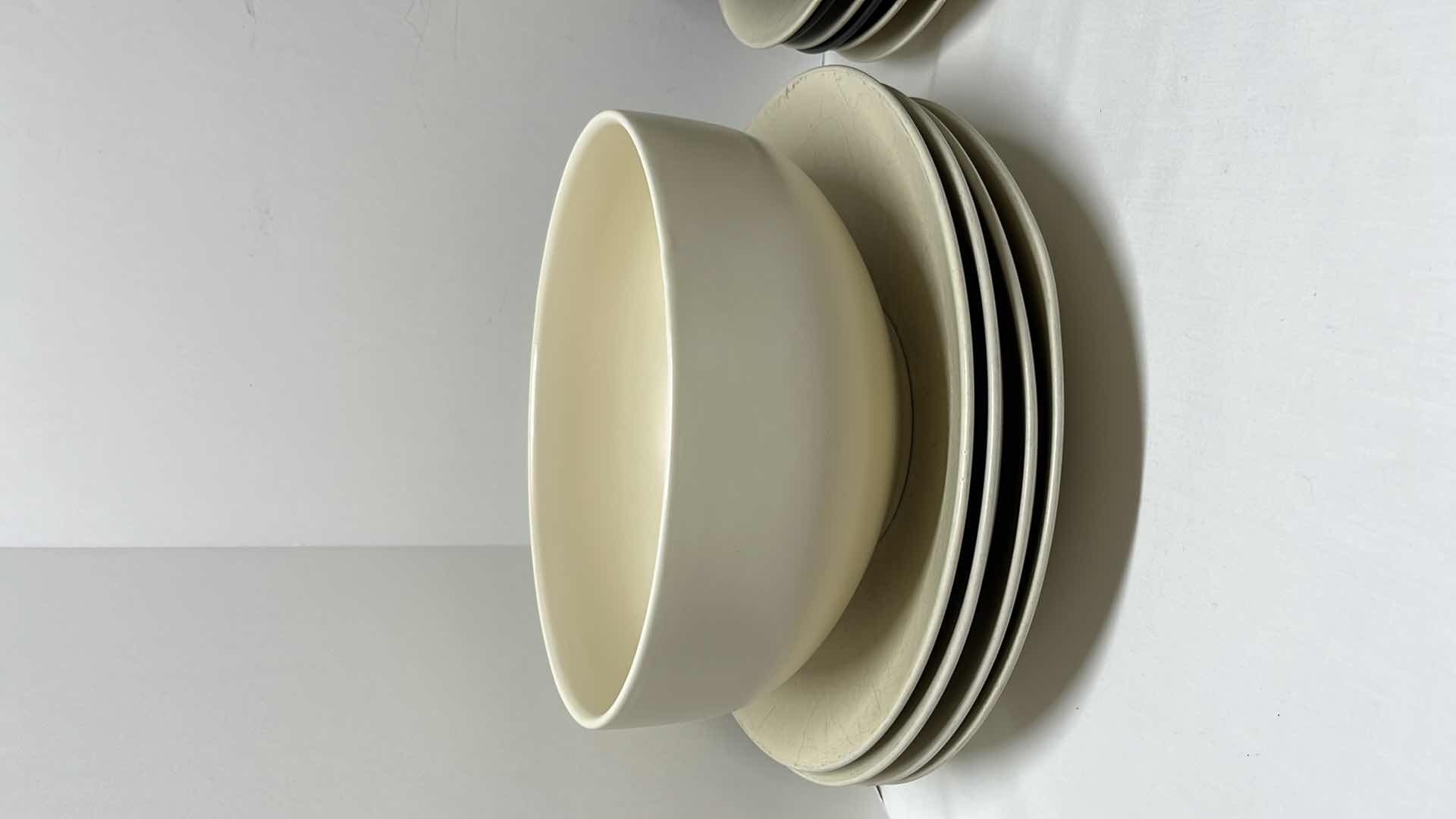 Photo 2 of GIBSON HOUSEWARES 33 PC BLACK/CREAM DISH SET