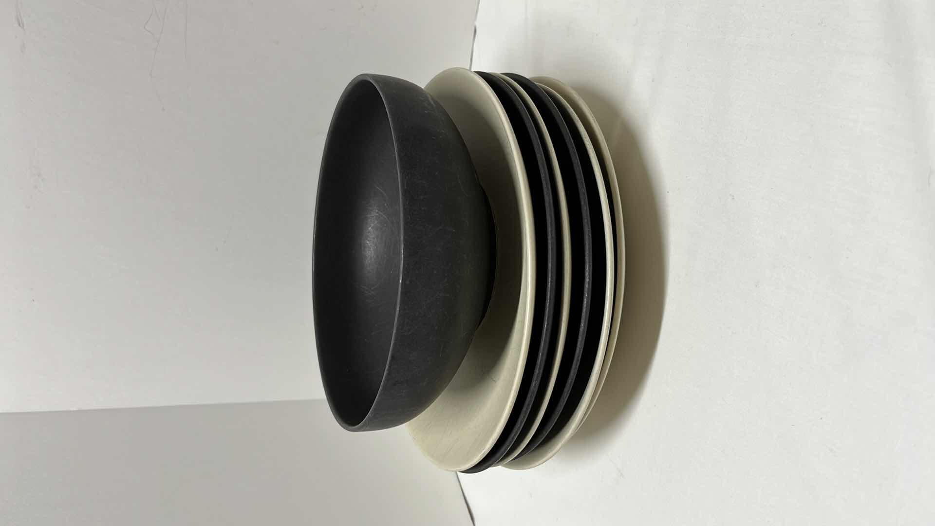 Photo 3 of GIBSON HOUSEWARES 33 PC BLACK/CREAM DISH SET