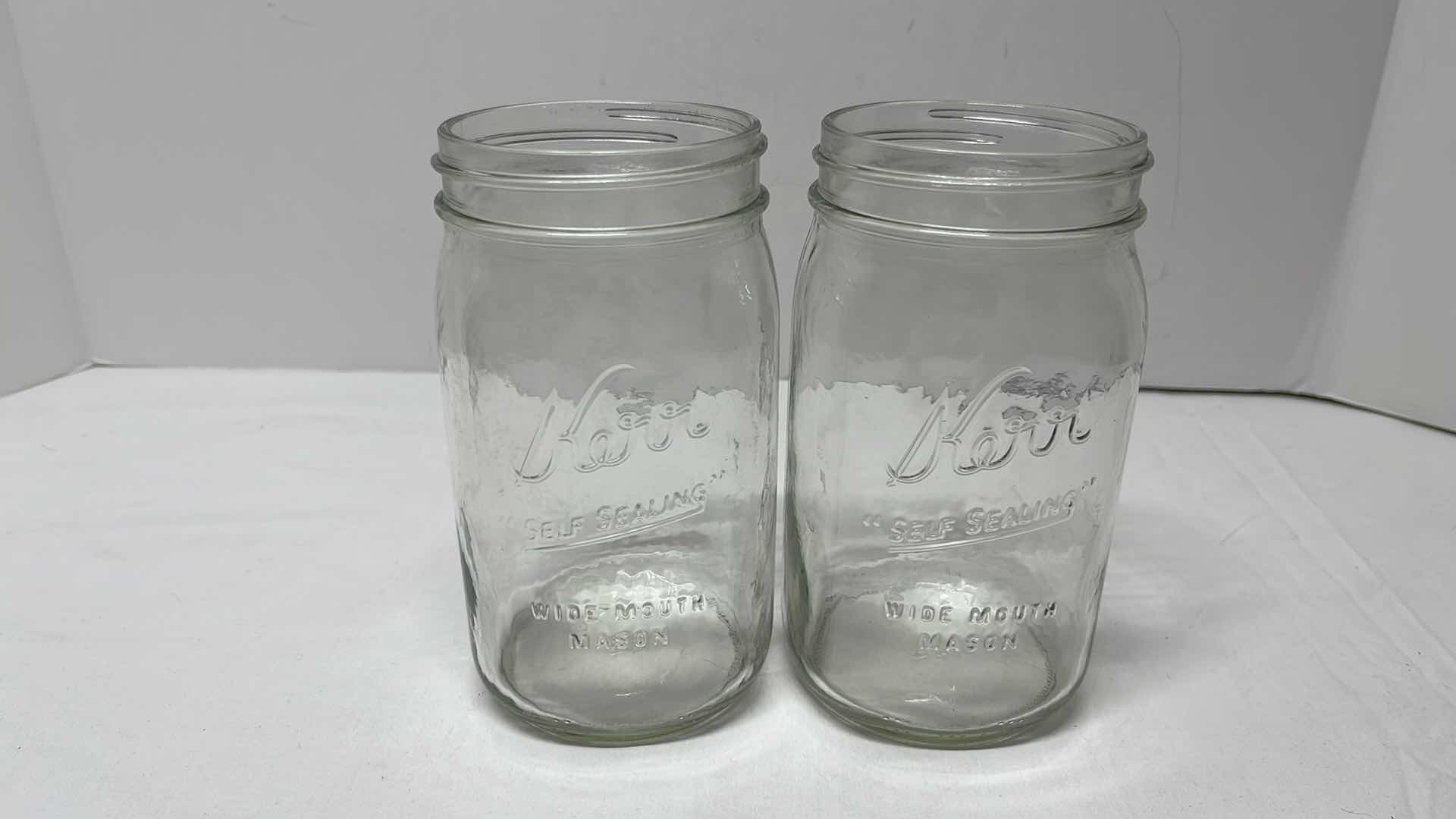 Photo 1 of 5- KERR WIDE MOUTH MASON JARS