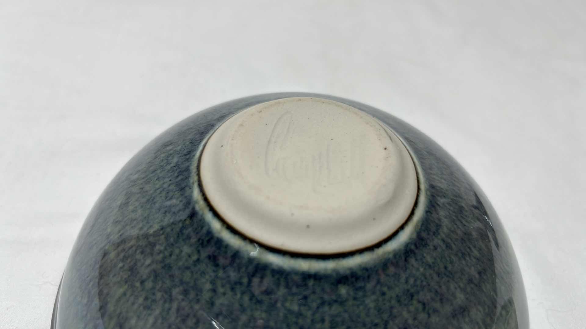 Photo 7 of GLAZED MULTI-COLOR CERAMIC 10” VASE, 11.5” PLATE, 6” BOWL & 6” CUP