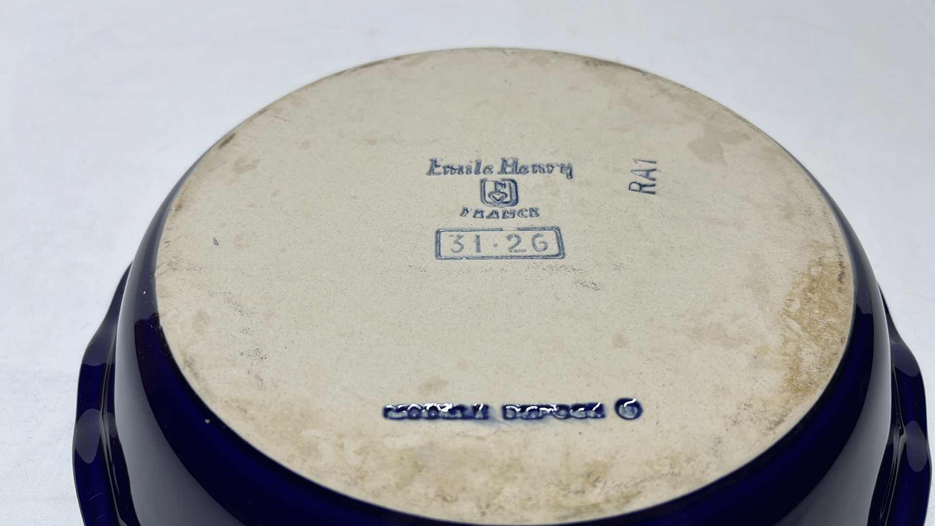 Photo 1 of EMILE HENRY 9” PIE DISH, COBALT BLUE, MADE IN FRANCE