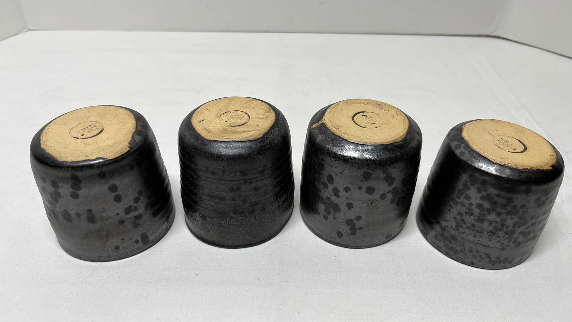 Photo 3 of CLAY 3”H GLASSES & CLAY POTTERY VASES 2.75”H (8 PCS)