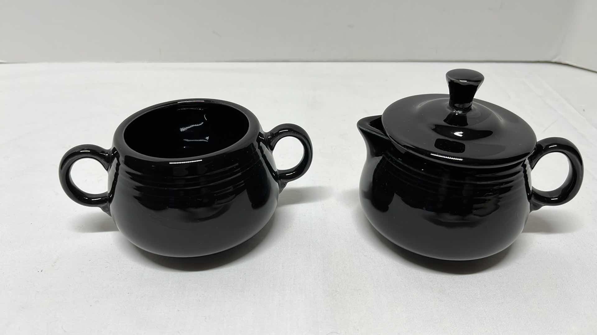 Photo 9 of 2 BLACK CORNING WARE DISHES, MIXING BOWL, 2 SMALL RAMEKINS, CREAM & SUGAR DISHES W BLACK CHILE PEPPER PLATE (9 PCS)