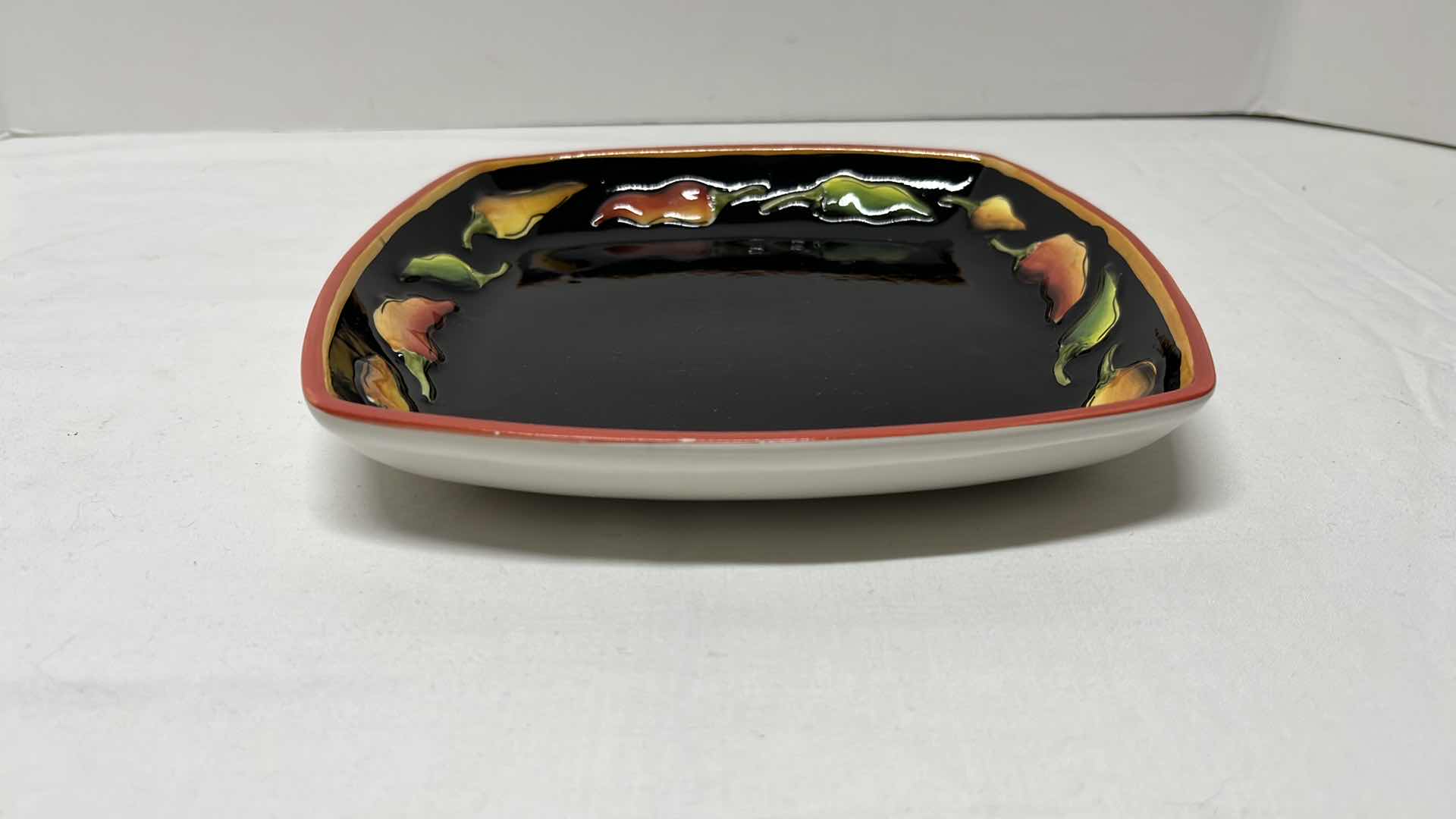 Photo 12 of 2 BLACK CORNING WARE DISHES, MIXING BOWL, 2 SMALL RAMEKINS, CREAM & SUGAR DISHES W BLACK CHILE PEPPER PLATE (9 PCS)