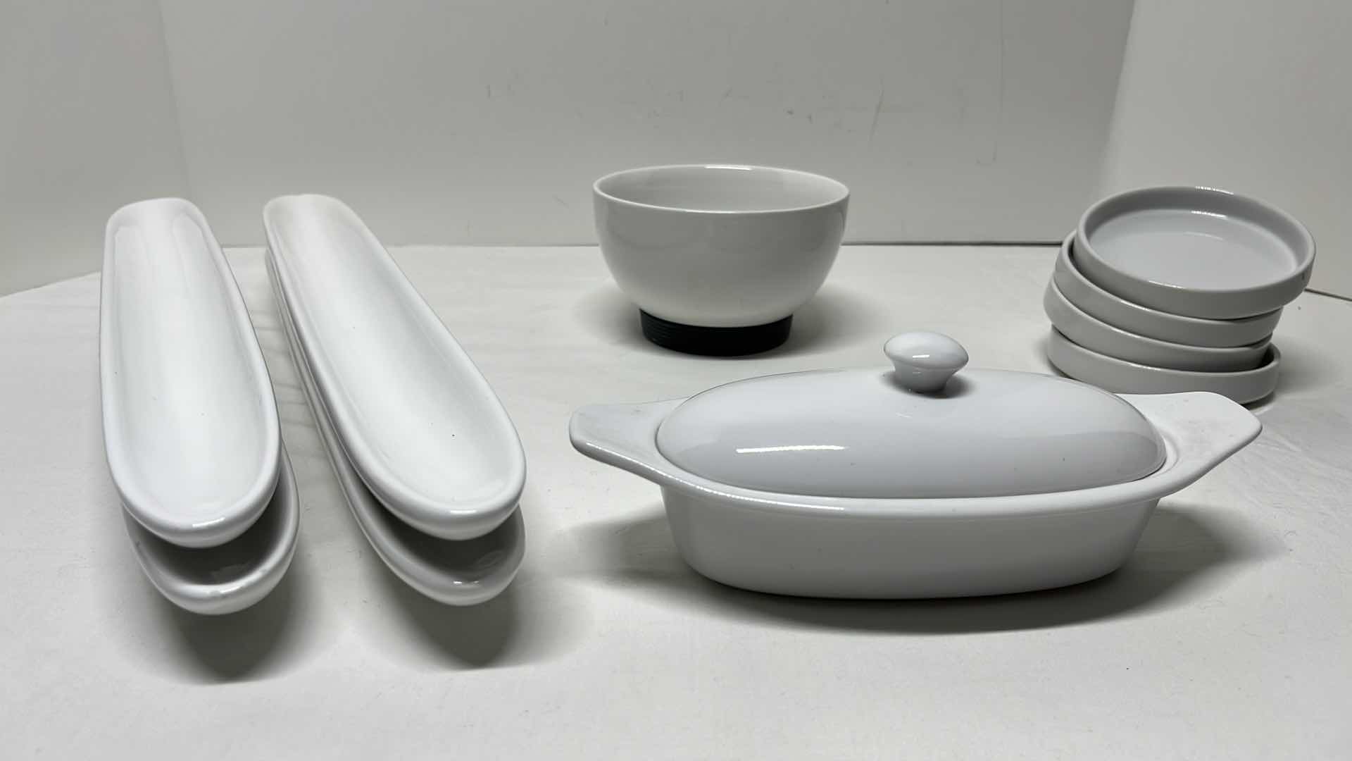 Photo 1 of BOAT STYLE PLATES, BUTTER DISH, BOWL & SMALL PLATES (10 PCS)