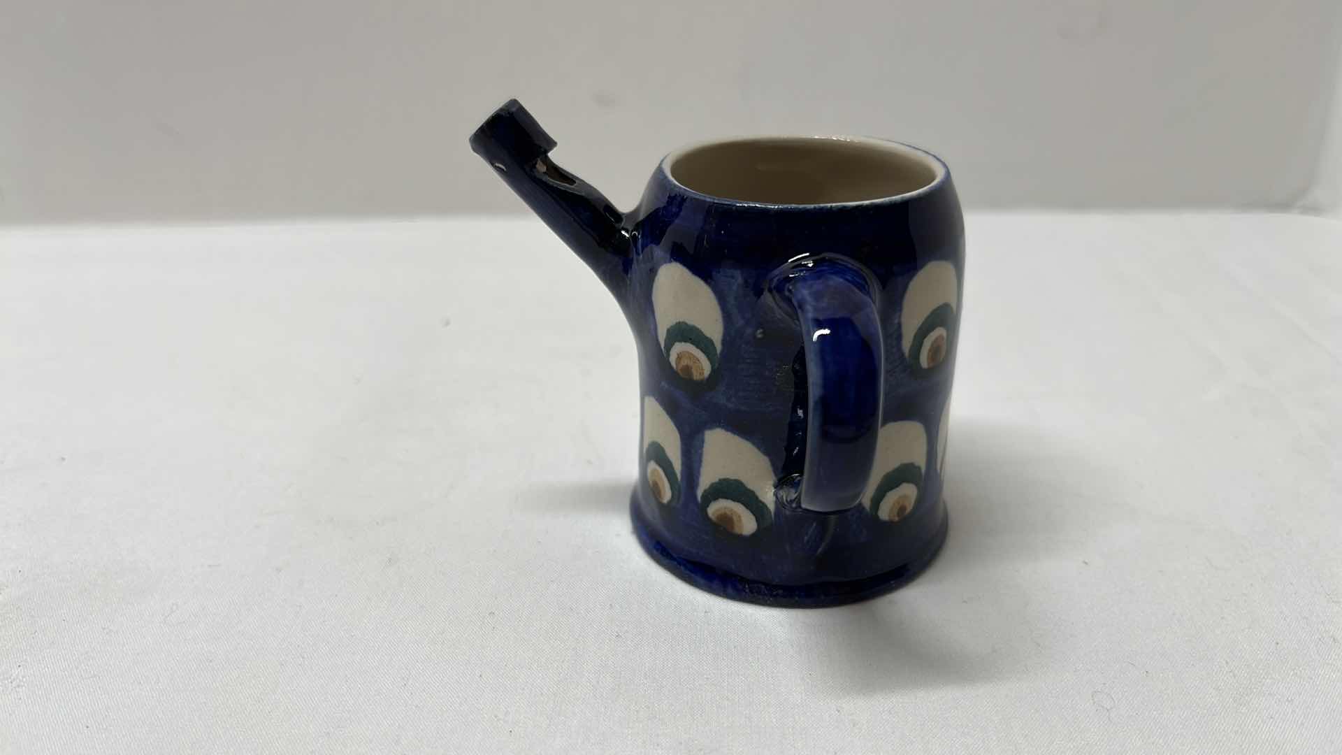 Photo 1 of MAMMA RO ITALY CERAMIC ESPRESSO STYLE MUGS 2.5”H  (4PCS), TIN ESPRESSO MUG AND CREAMER DISH