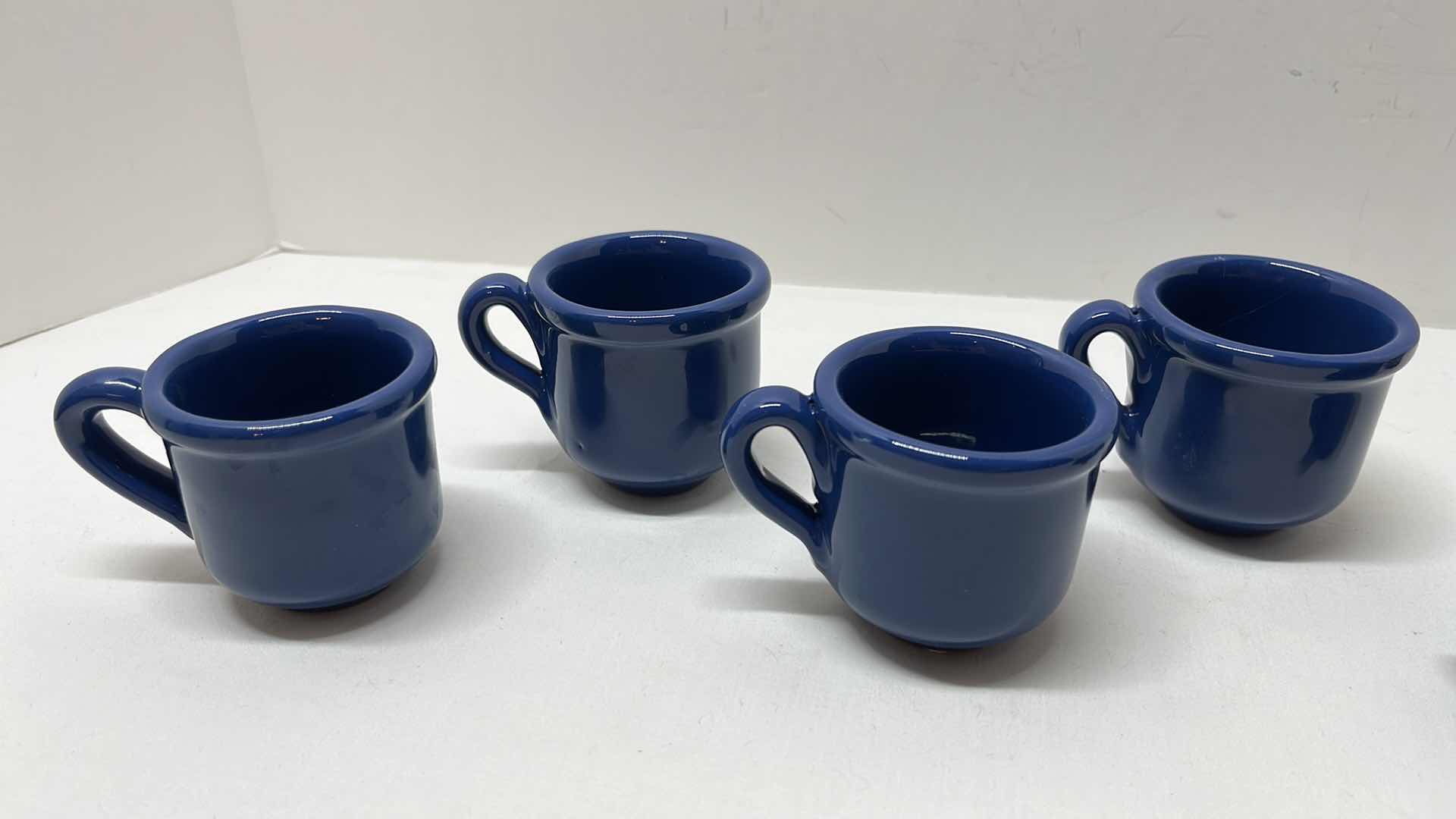 Photo 1 of MAMMA RO ITALY CERAMIC ESPRESSO STYLE MUGS 2.5”H  (4PCS), TIN ESPRESSO MUG AND CREAMER DISH