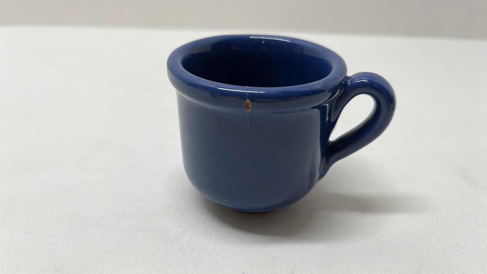 Photo 1 of MAMMA RO ITALY CERAMIC ESPRESSO STYLE MUGS 2.5”H  (4PCS), TIN ESPRESSO MUG AND CREAMER DISH