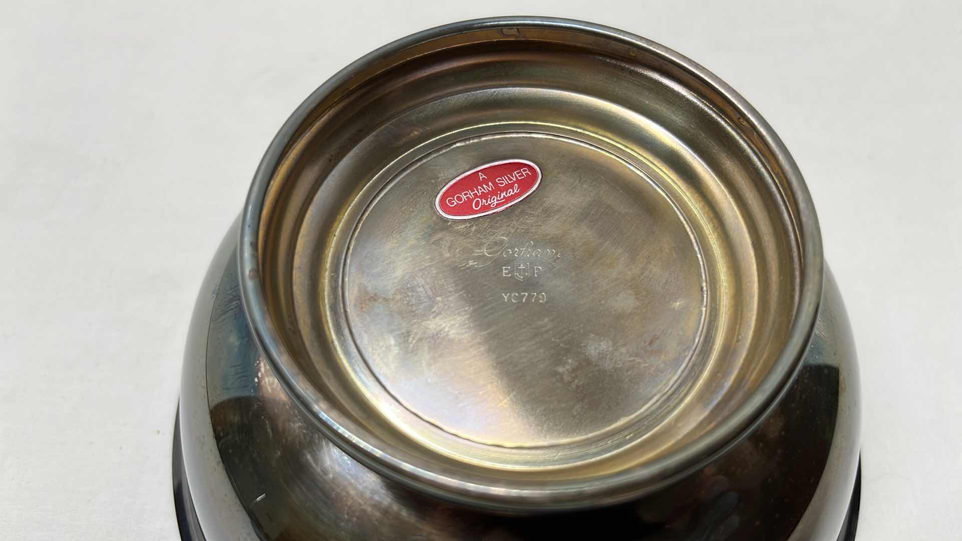 Photo 1 of A GOTHAM SILVER ORIGINAL BOWL W BAG 6.5” X 3”H (YC779)