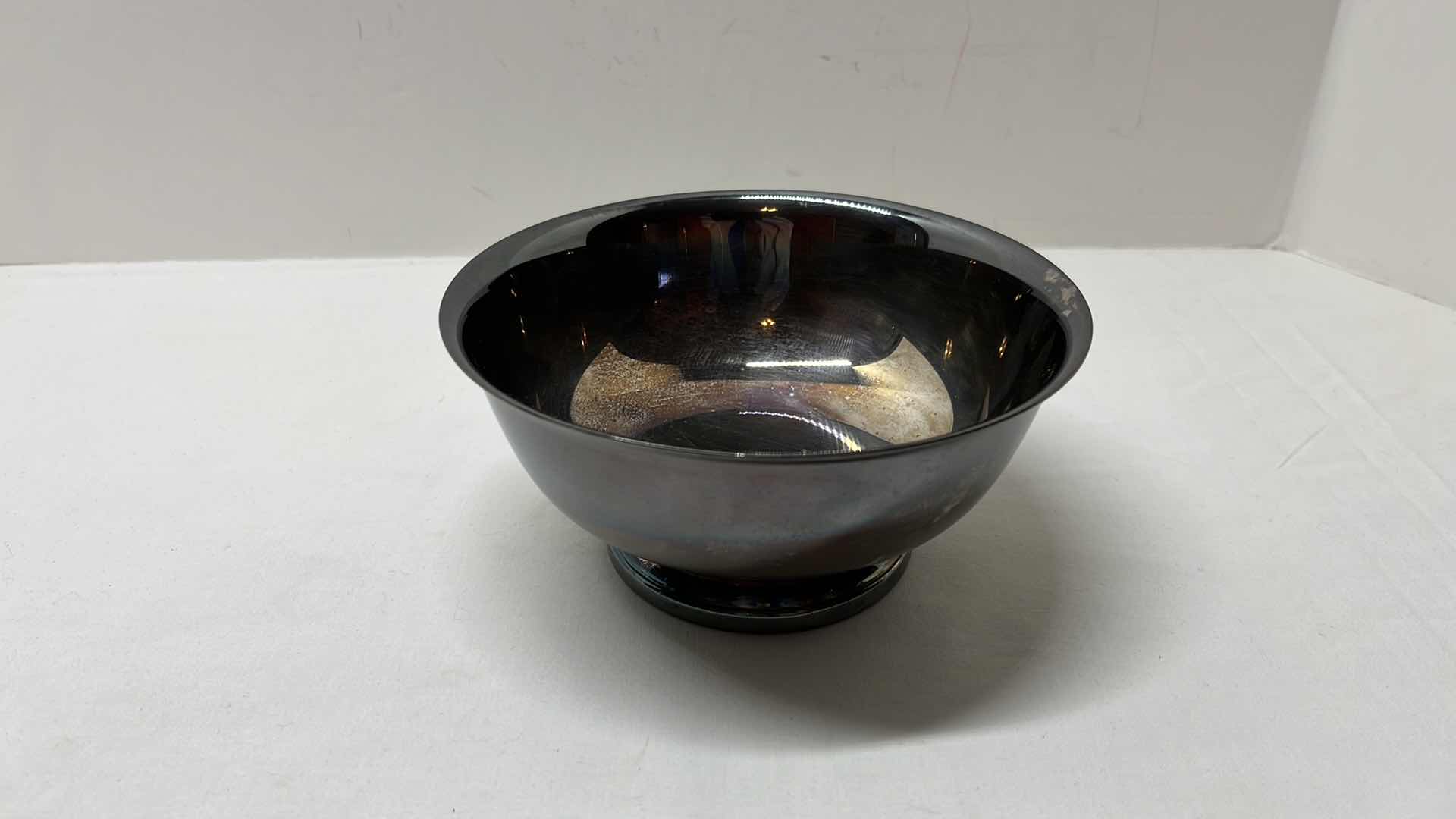 Photo 1 of A GOTHAM SILVER ORIGINAL BOWL W BAG 6.5” X 3”H (YC779)