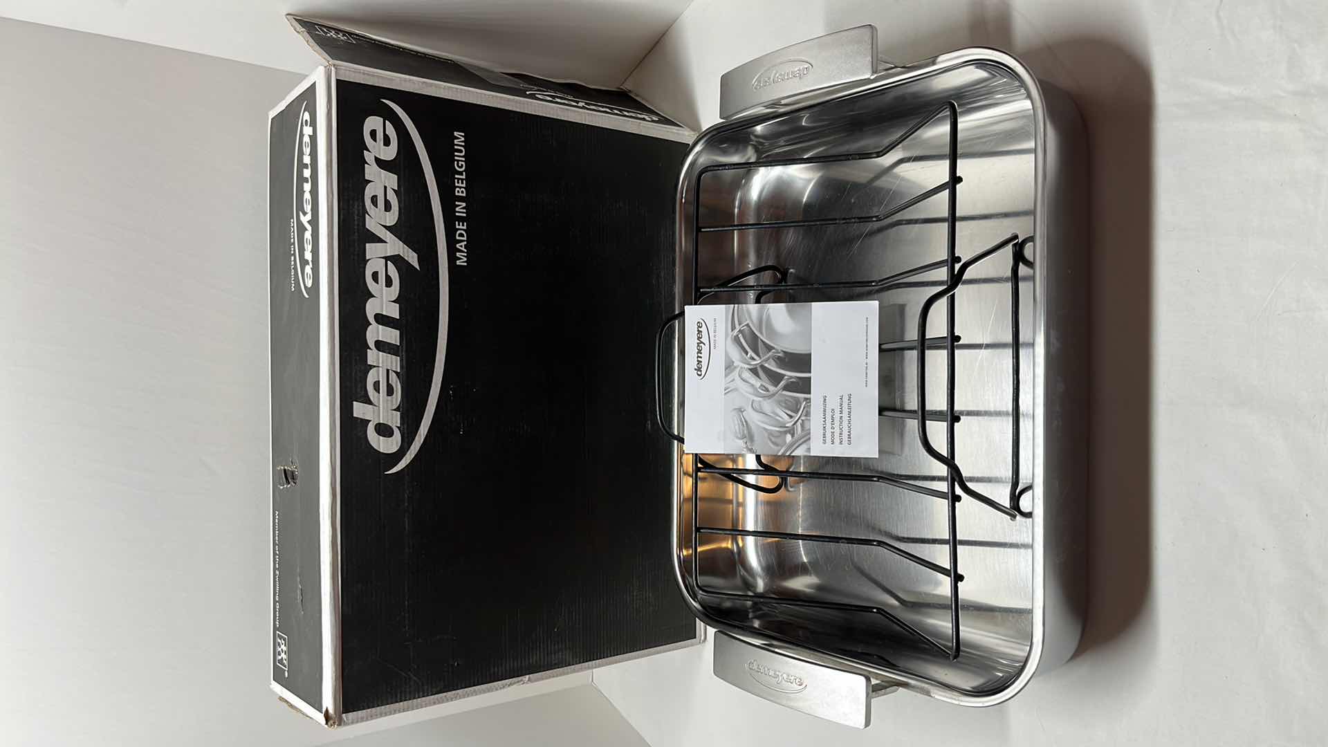 Photo 1 of DEMEYERE ROASTING PAN MADE IN BELGIUM 13.3” X 15.7” X 3.25”H (REF 48740)