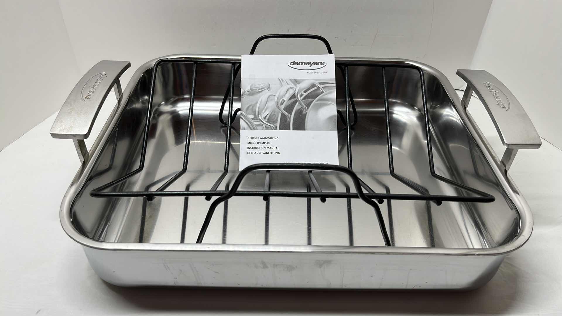 Photo 1 of DEMEYERE ROASTING PAN MADE IN BELGIUM 13.3” X 15.7” X 3.25”H (REF 48740)