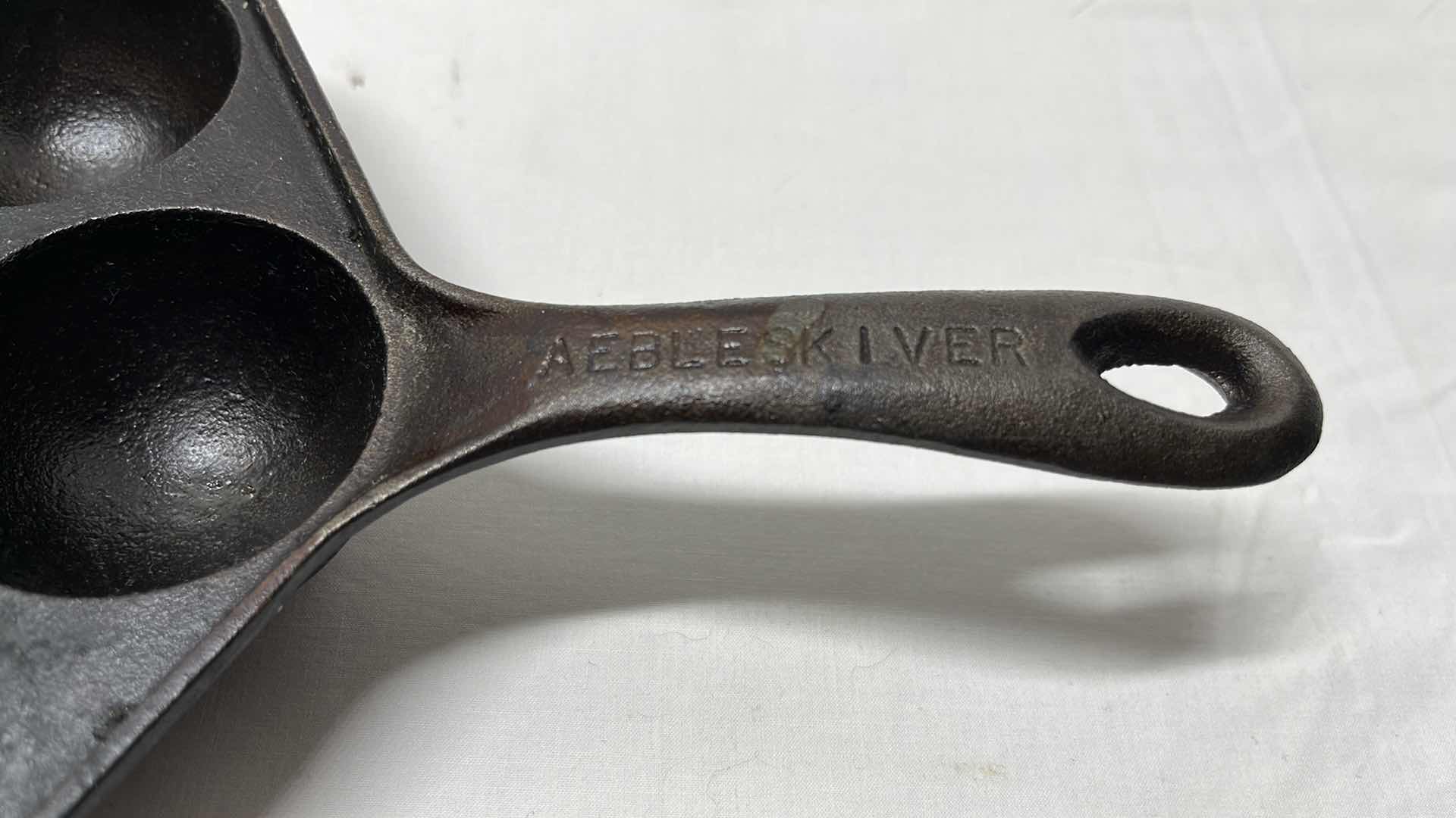 Photo 1 of DANISH CAST IRON AEBLESKIVER PAN 8.75” X 1.75”H