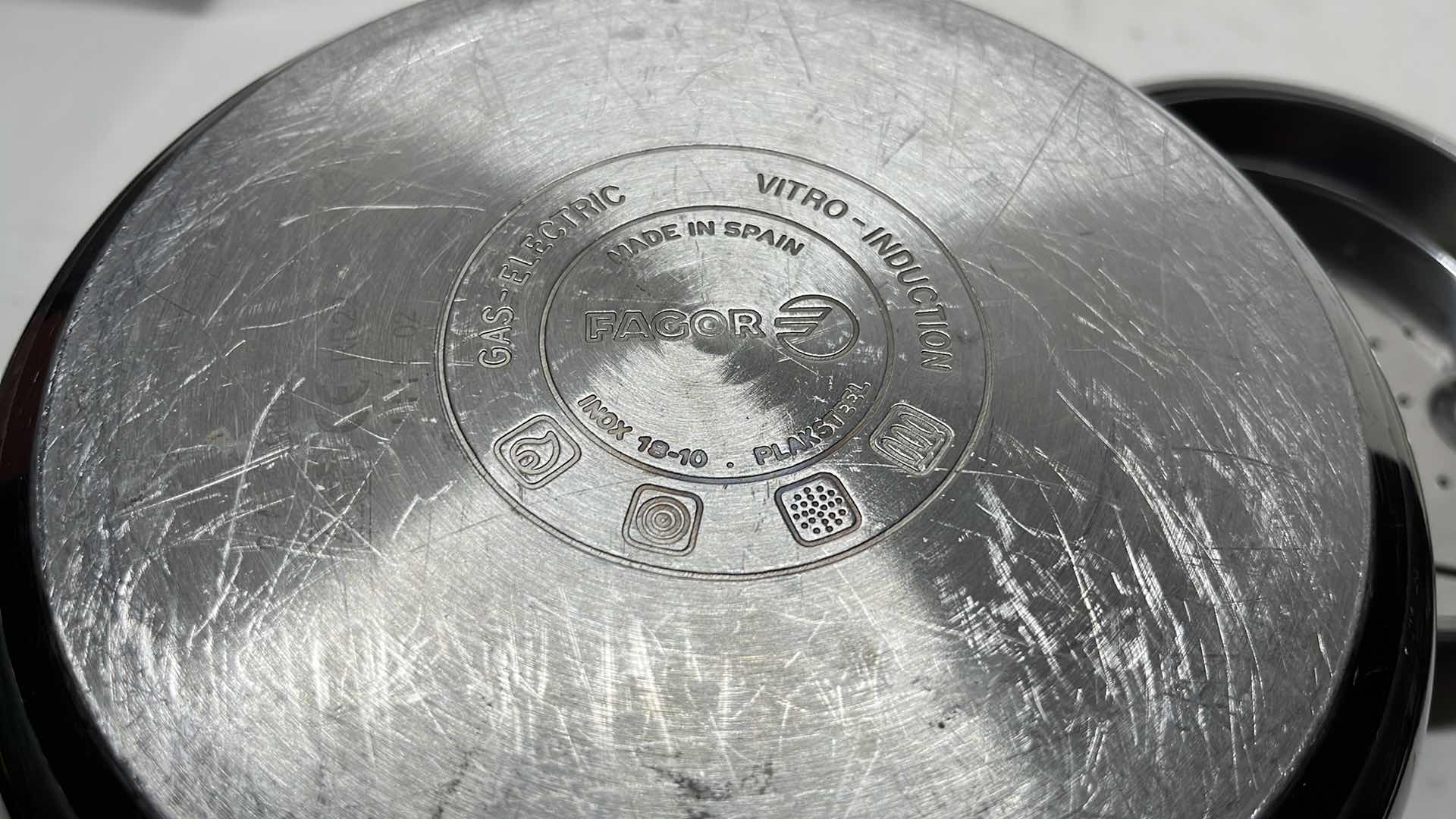 Photo 1 of FAGOR 10 QT SPLENDID STAINLESS STEEL PRESSURE COOKER