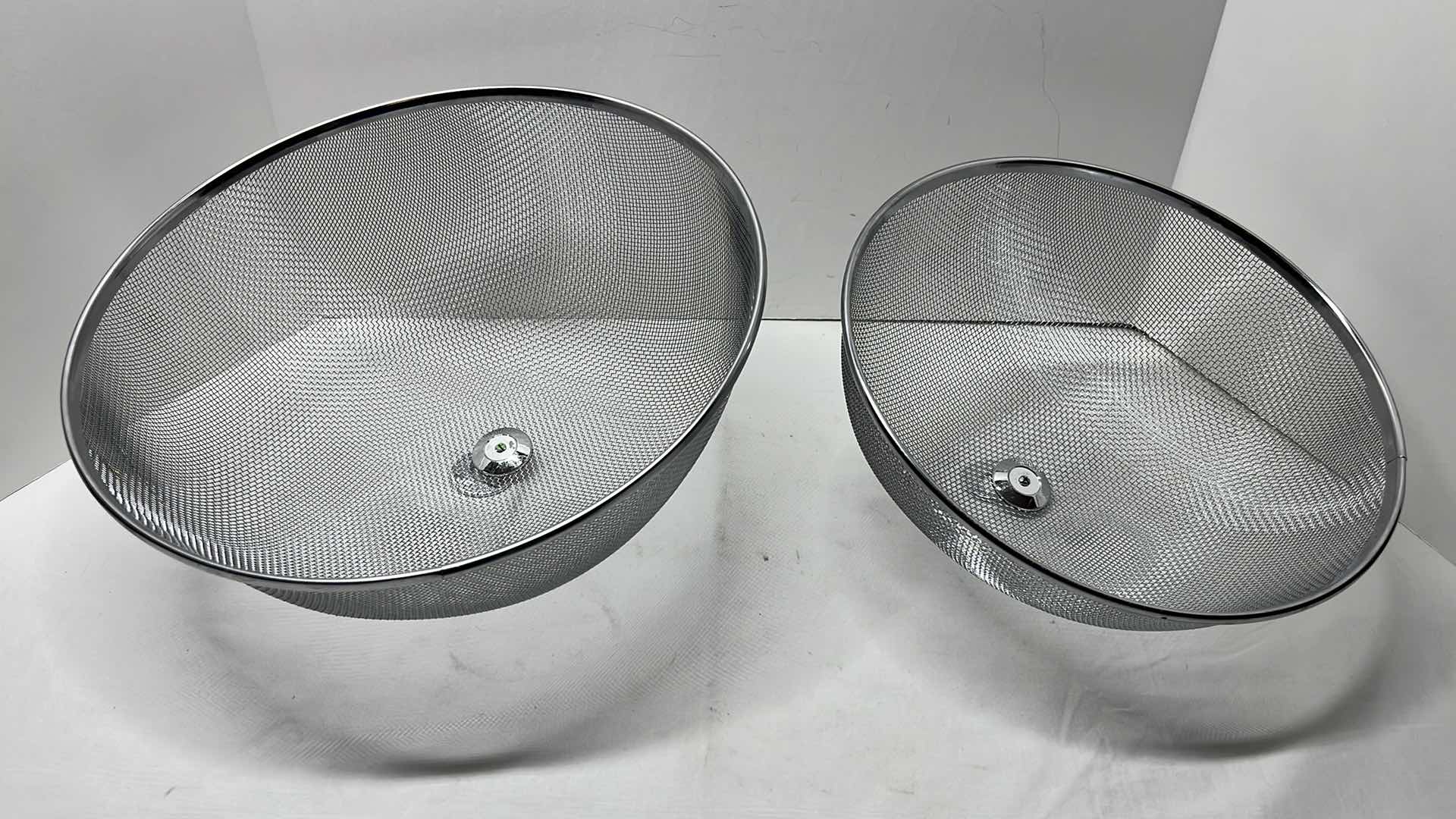 Photo 1 of CHROME MESH FOOD COVERS (2) 11.5” & 13.5”