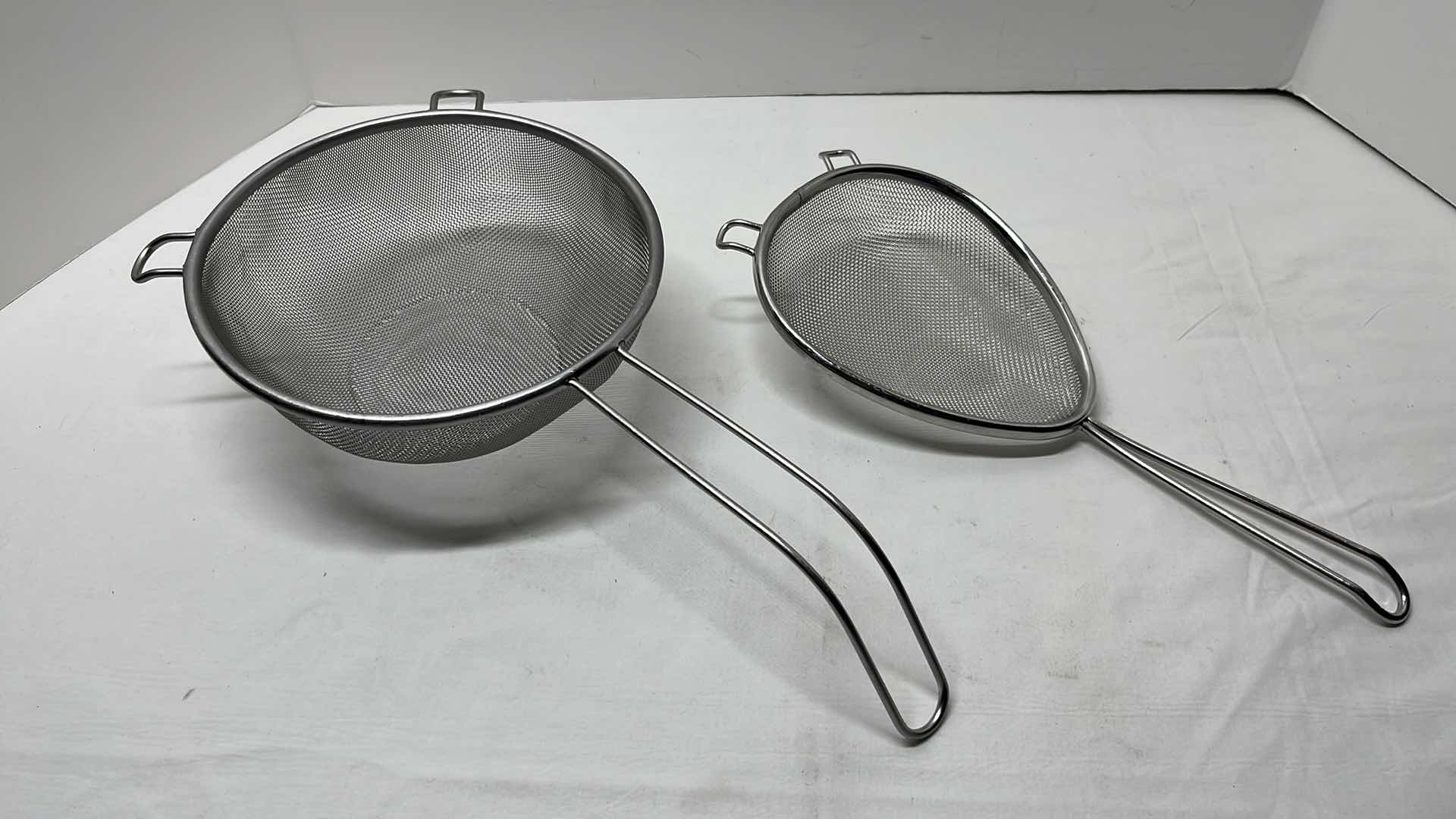 View 1 of IBASTE PASTA STRAINER 7.5” & ELONGATED STRAINER 5.25” X 6.5”