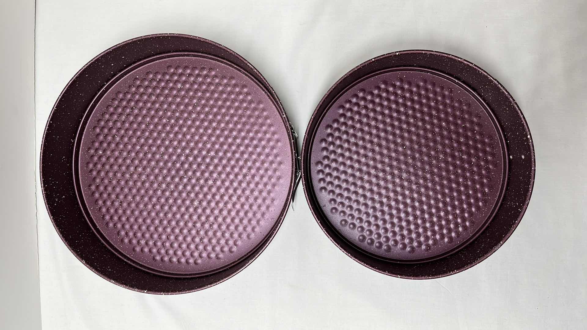 Photo 1 of NONSTICK SPRINGFORM ROUND BAKING PAN SET OF 2 , 8.25” & 9.75” (PLUM)