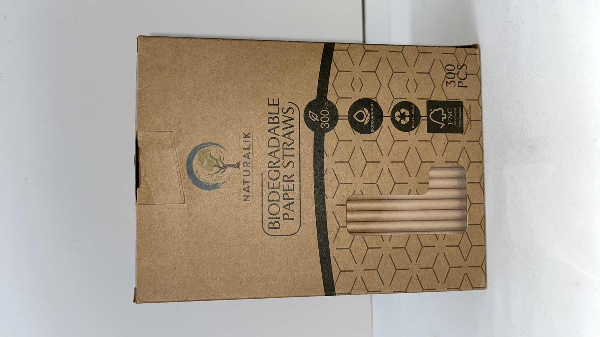 Photo 1 of NATURALIK BIODEGRADABLE PAPER STRAWS (APPROX 300)