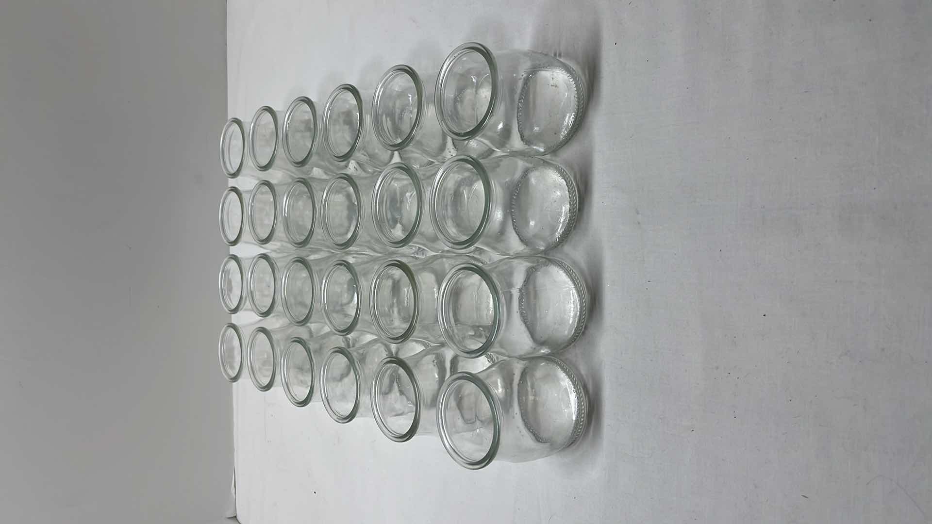 Photo 1 of 24 PCS MILK BOTTLE STYLE JARS (1.75”D OPENING & 2.75”H)