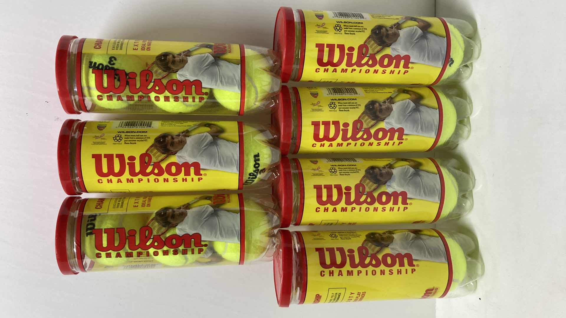 Photo 1 of NEW WILSON CHAMPIONSHIP EXTRA DUTY TENNIS BALLS  (7 3-PACKS)