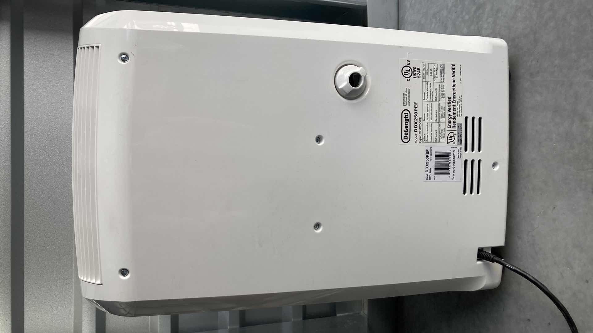 Photo 6 of DELONGHI DEHUMIDIFIER MODEL DDX250PEF