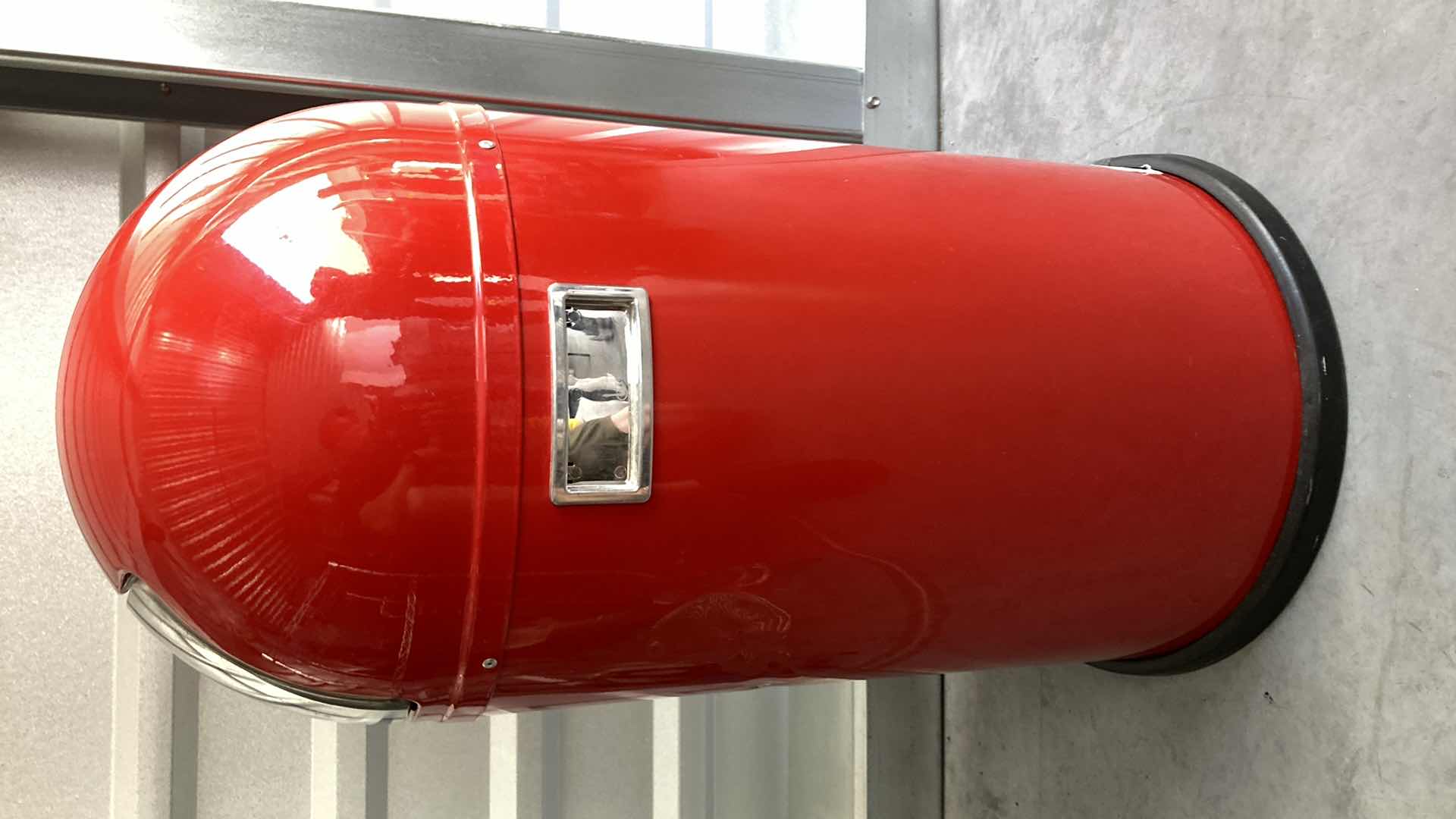 Photo 1 of WESCO RED METAL TRASH CAN 13” X 25”