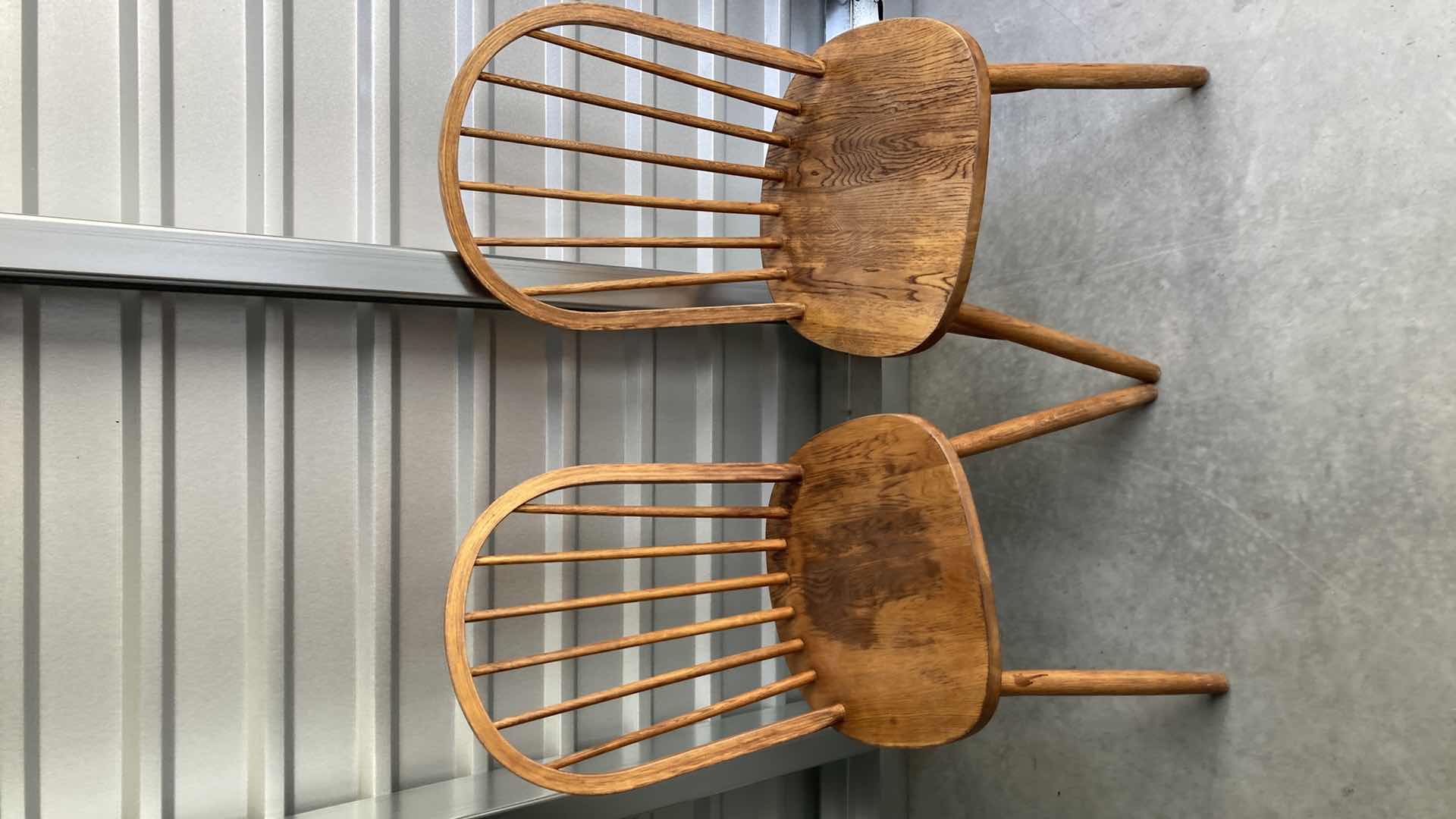 Photo 1 of VINTAGE OAK DINING CHAIRS (2) 17.25” X 18” H36”