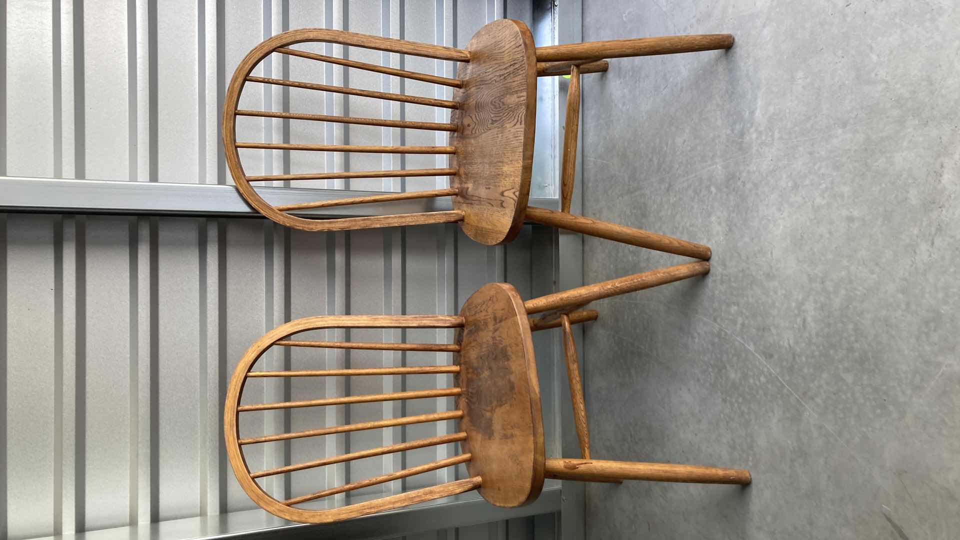 Photo 1 of VINTAGE OAK DINING CHAIRS (2) 17.25” X 18” H36”