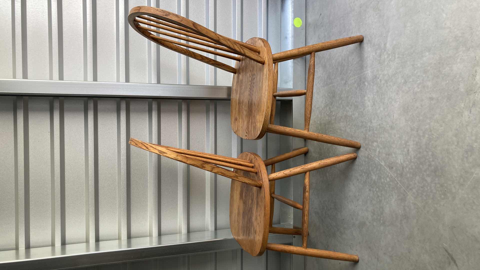 Photo 1 of VINTAGE OAK DINING CHAIRS (2) 17.25” X 18” H36”