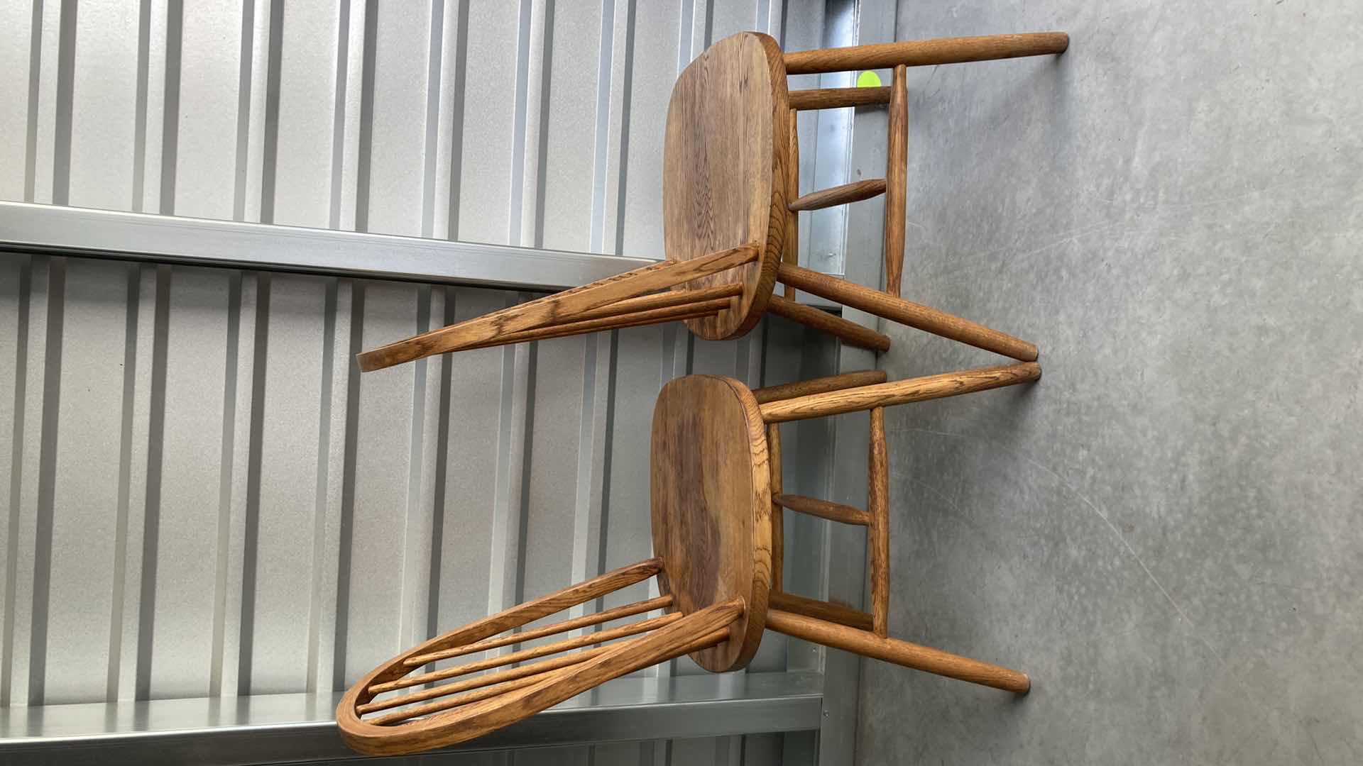 Photo 1 of VINTAGE OAK DINING CHAIRS (2) 17.25” X 18” H36”