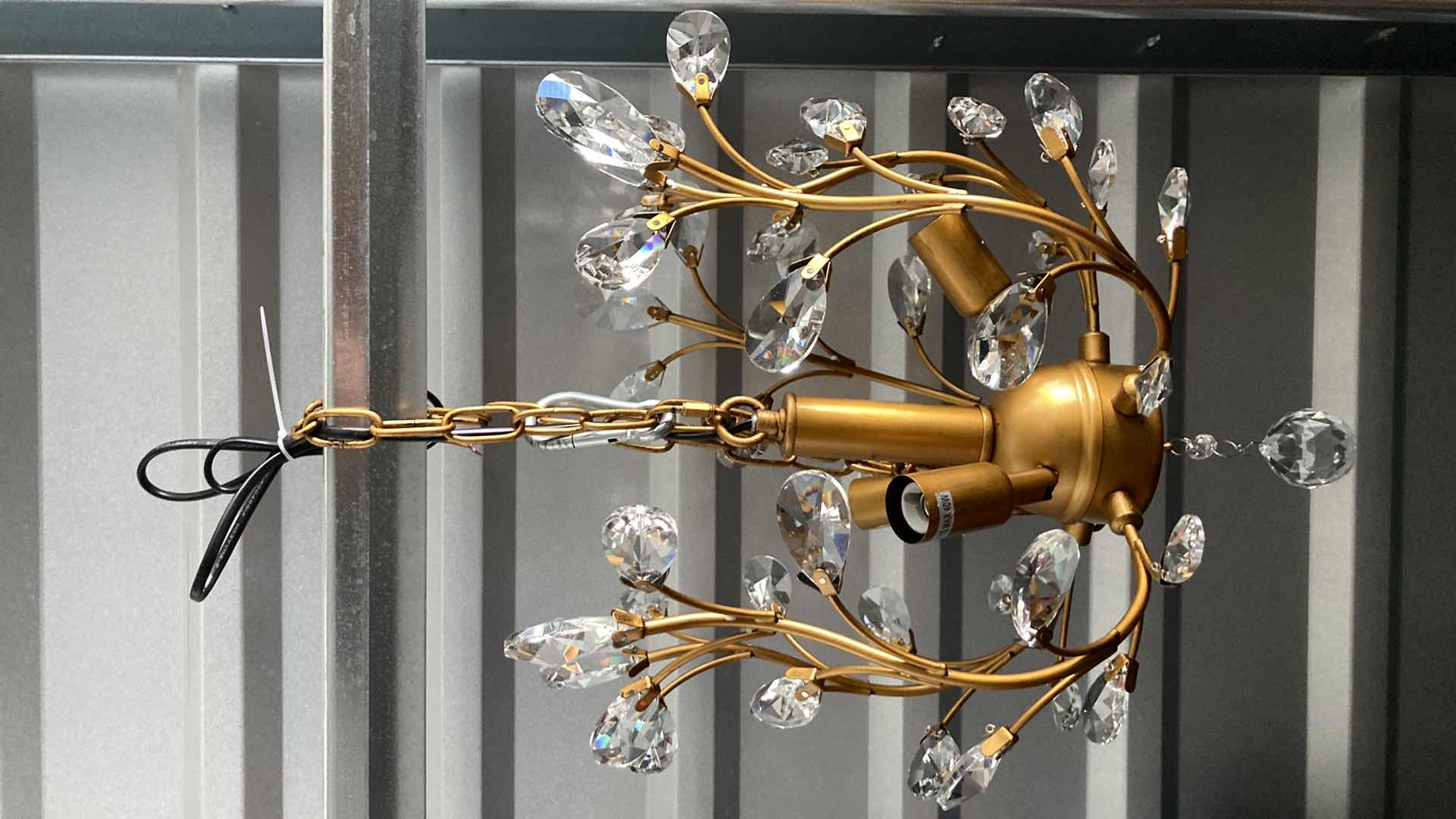 Photo 1 of BRANCH STYLE COPPER FINISH 3 LIGHT METAL CHANDELIER 13” X 9”