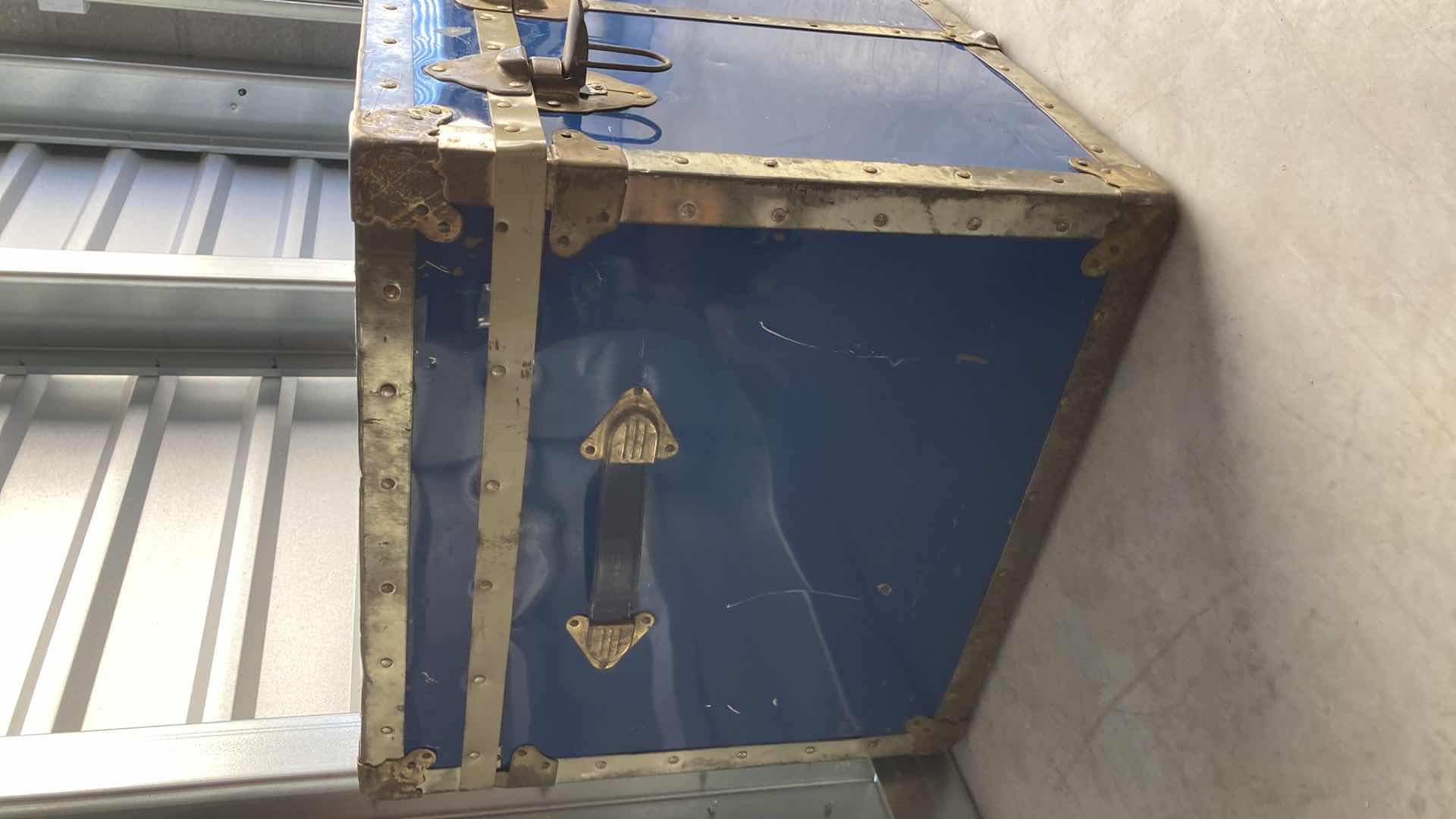 Photo 1 of UNION CO STEAMER METAL TRUNK 36” X 20” H19”