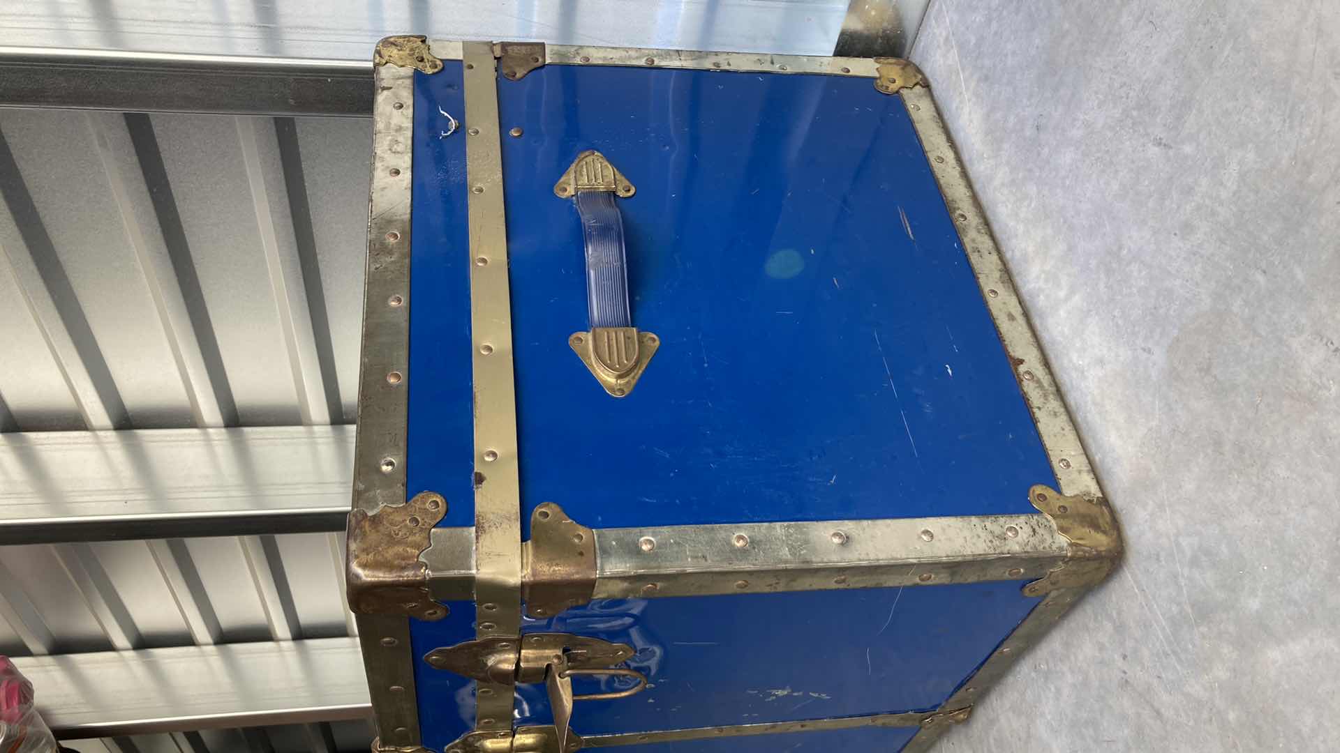 Photo 1 of UNION CO STEAMER METAL TRUNK 36” X 20” H19”