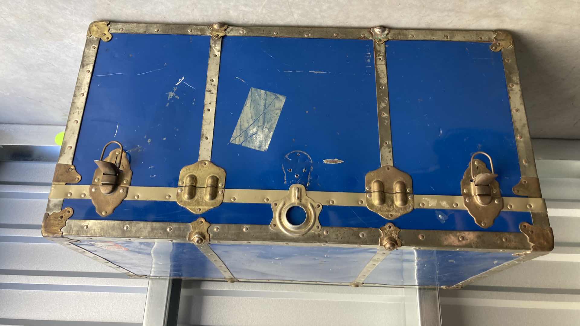 Photo 1 of UNION CO STEAMER METAL TRUNK 36” X 20” H19”