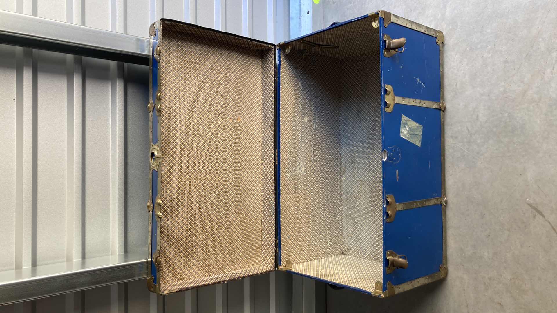 Photo 1 of UNION CO STEAMER METAL TRUNK 36” X 20” H19”