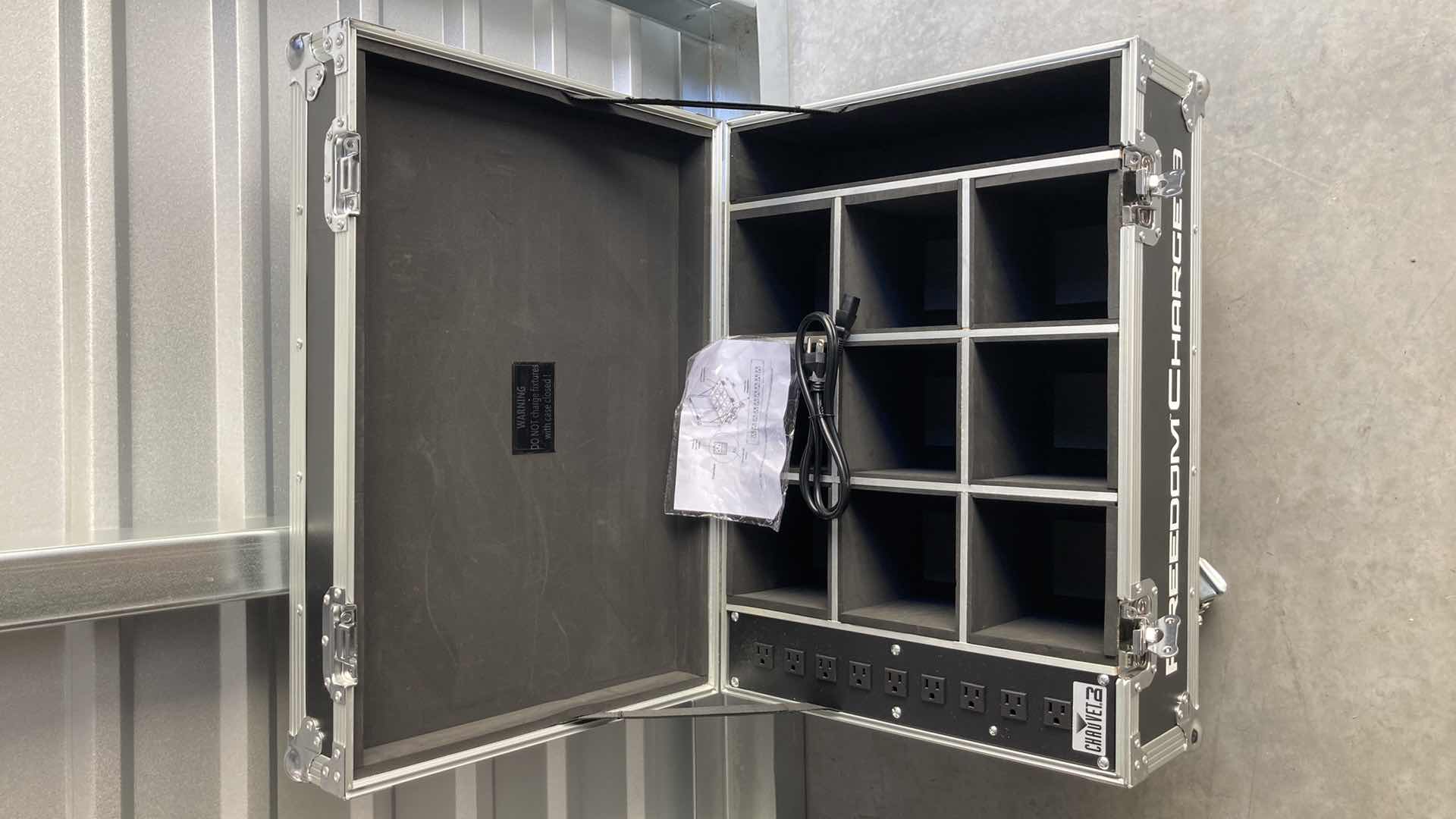 Photo 1 of CHAUVET DJ STAGE CASE ON CASTERS W POWER SUPPLY MODEL FREEDOMCHARGE9