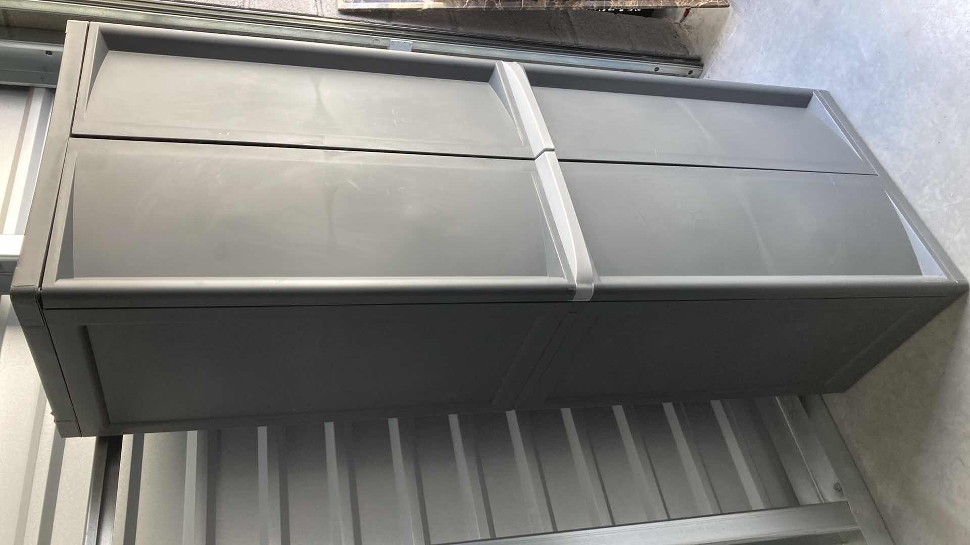 Photo 1 of STERILITE PLASTIC 2 TIER STORAGE CABINET 25.5” X 18” H69.25”