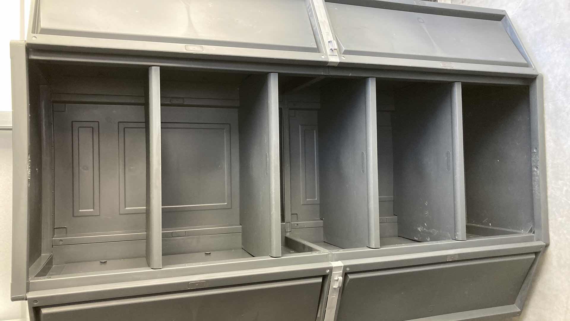 Photo 1 of STERILITE PLASTIC 2 TIER STORAGE CABINET 25.5” X 18” H69.25”