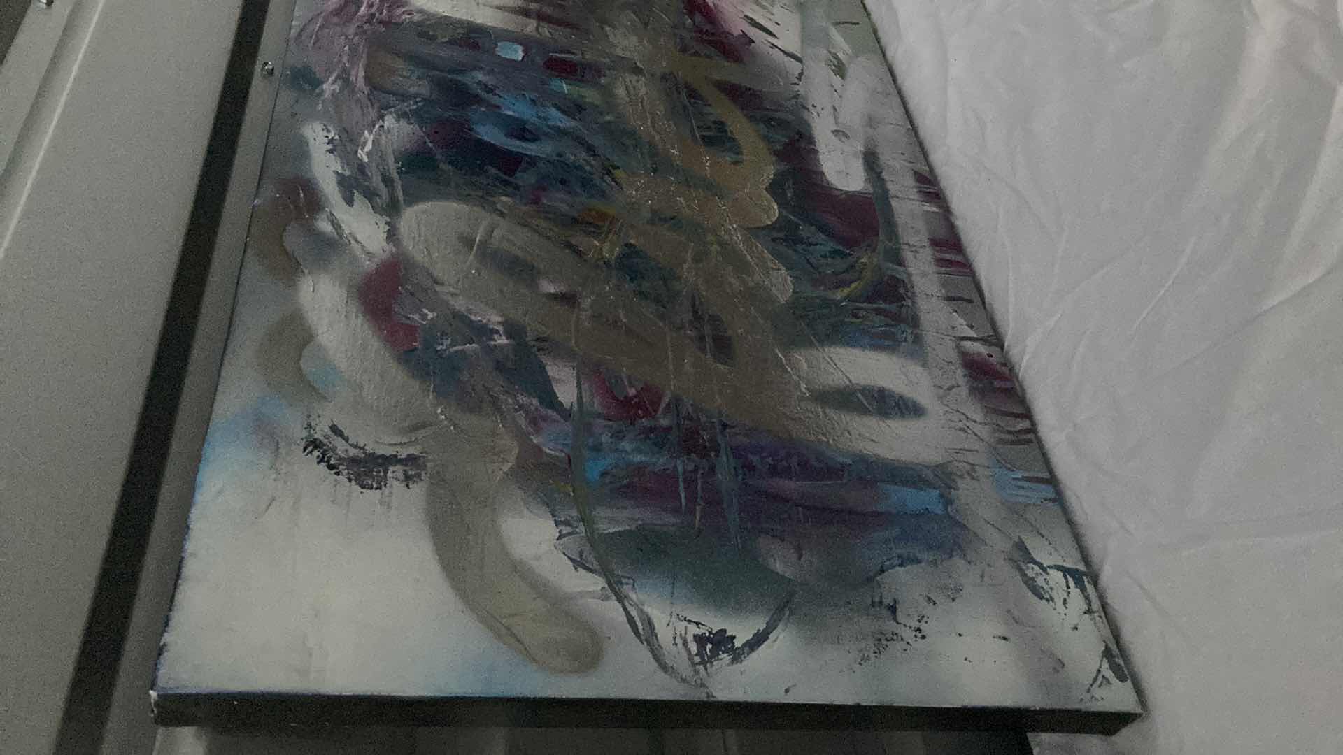 Photo 1 of SILVER F PASTELS PAINTED CANVAS ARTWORK BY LOCAL ARTIST 32” X 21”