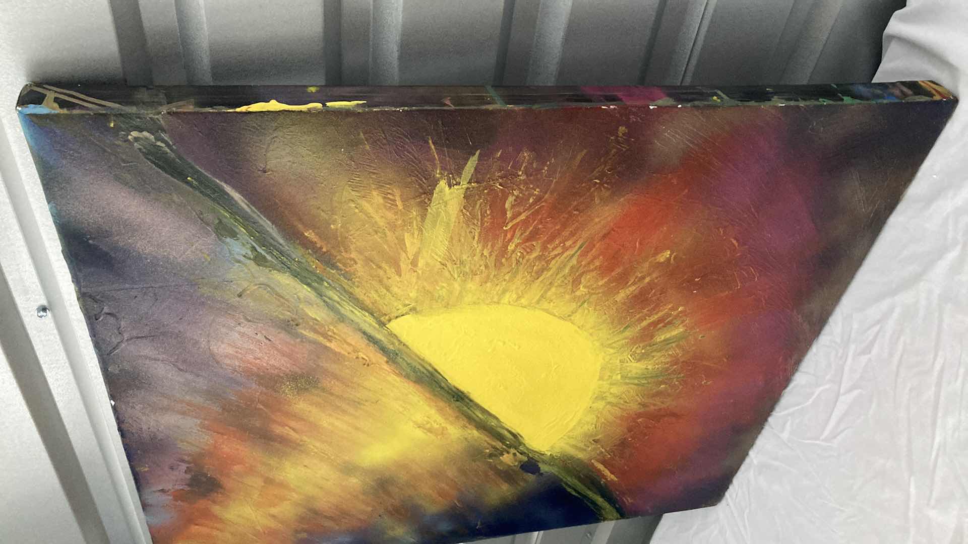 Photo 1 of REFLECTING SUNSET CANVAS ARTWORK BY LOCAL ARTIST 27” X 31”