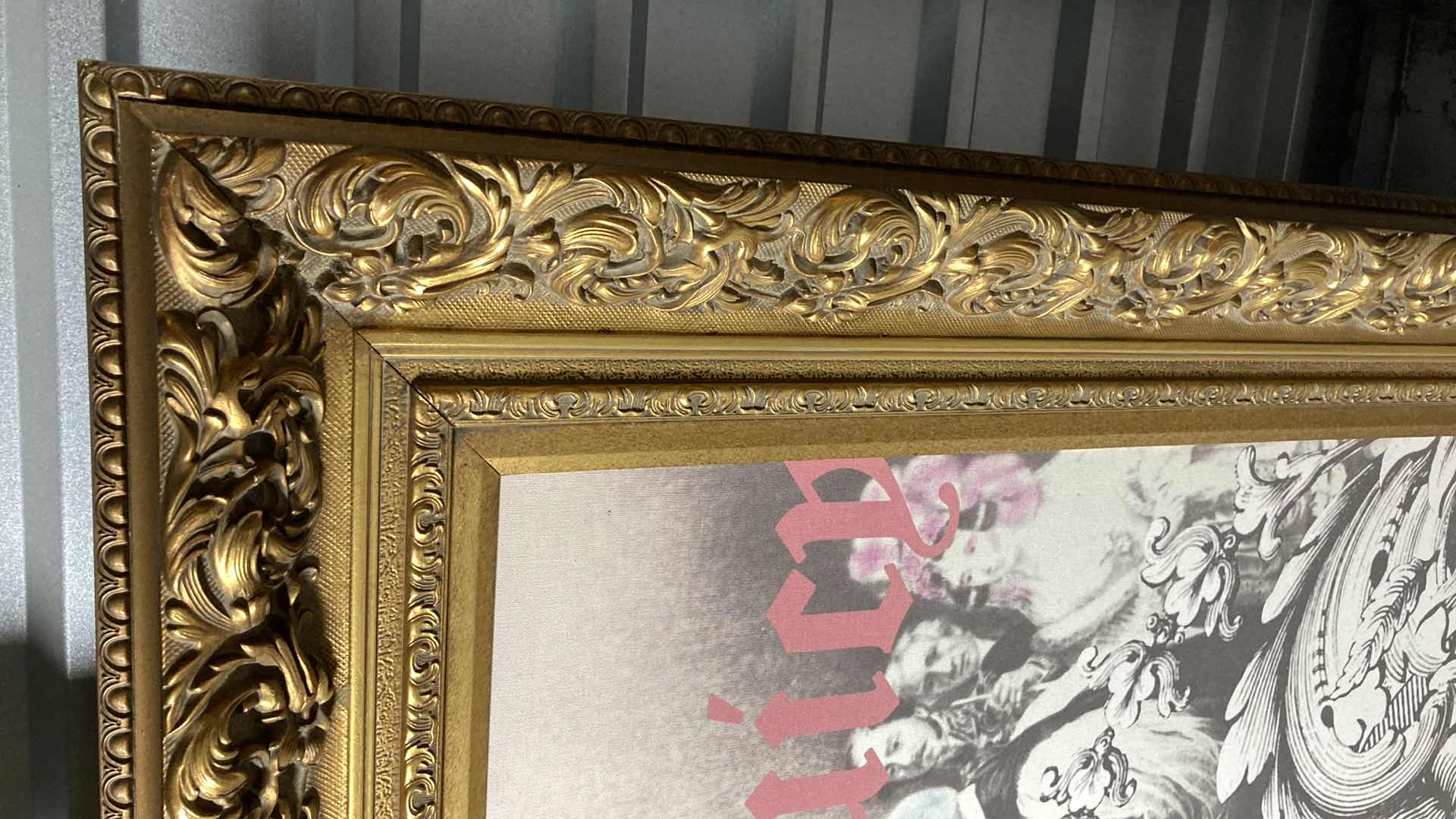 Photo 1 of FALLIN FOR JUICY VICTORIAN ERA WOOD CARVED FRAMED CUSTOM REPRINT ARTWORK 61” X 49”