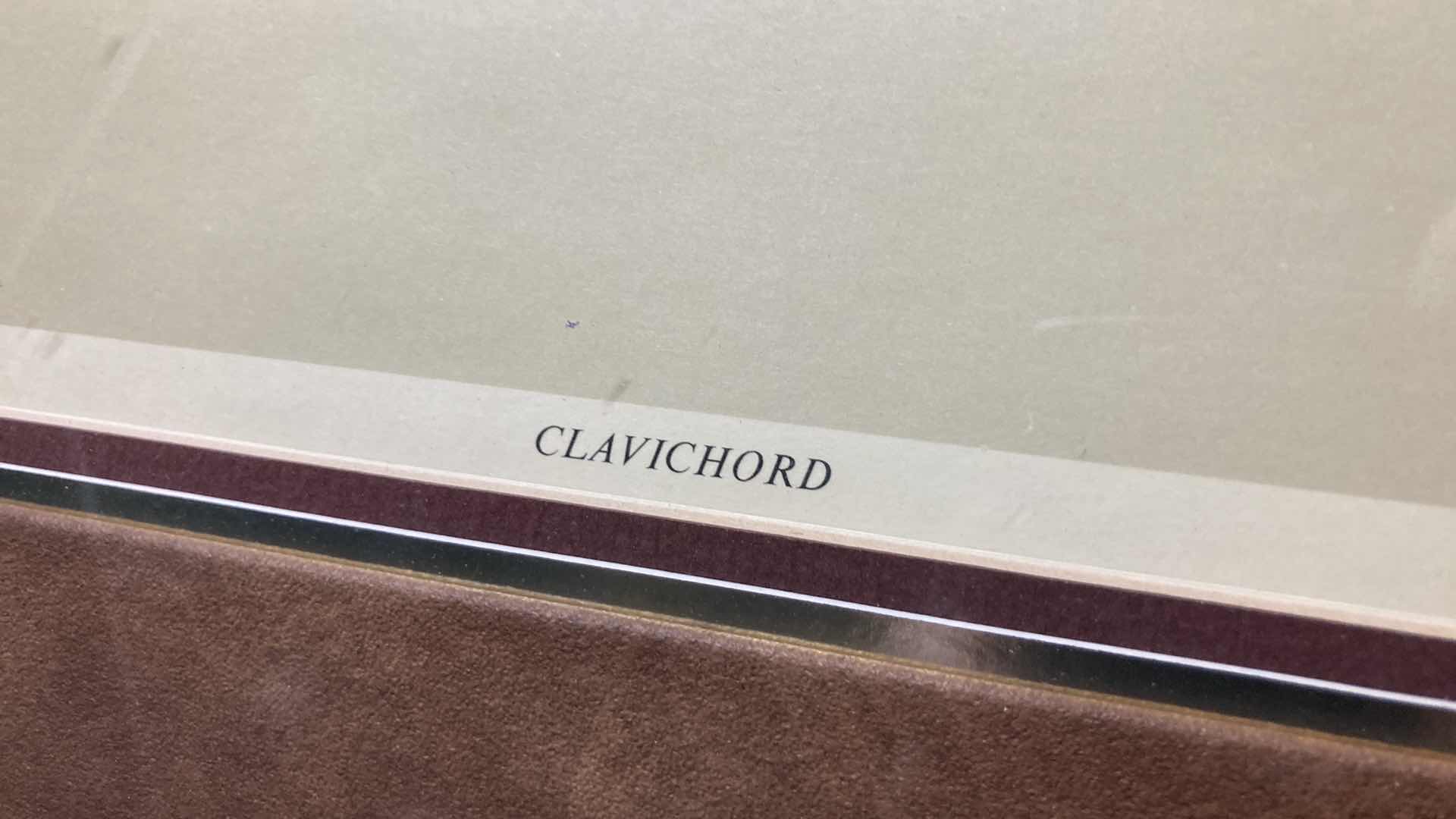 Photo 3 of CLAVICHORD FRAMED ARTWORK SIGNED BY ARTIST 21.25” X 18.25”