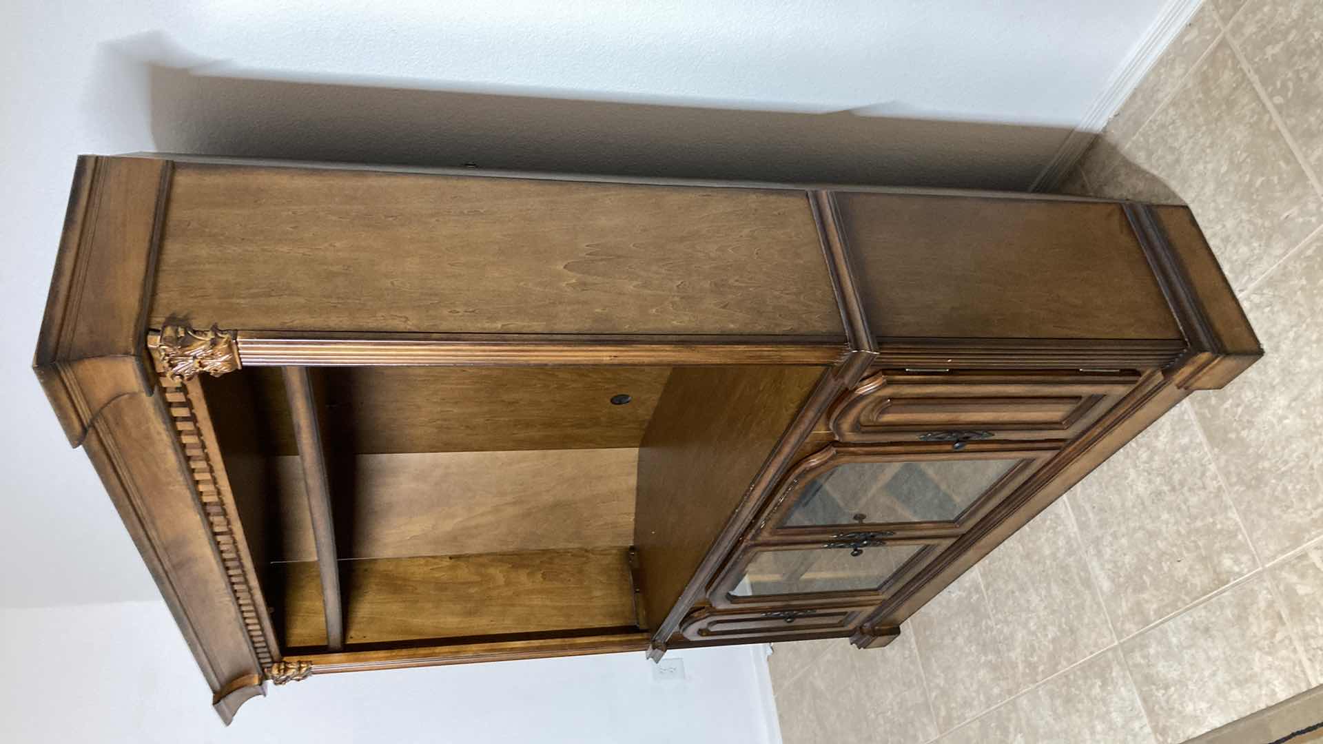 Photo 1 of MID-CENTURY MAHOGANY WOOD FINISH ENTERTAINMENT CENTER