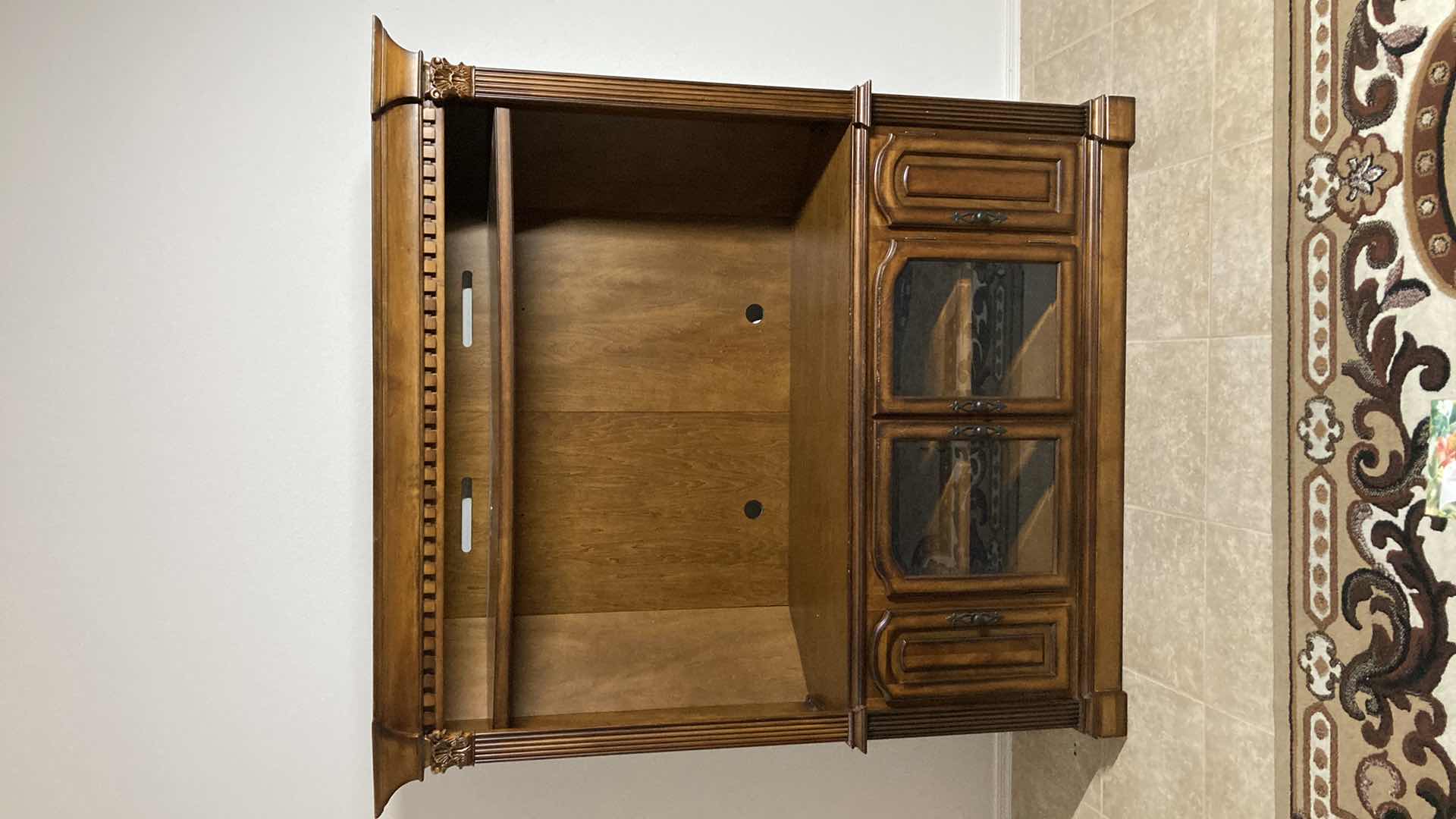 Photo 1 of MID-CENTURY MAHOGANY WOOD FINISH ENTERTAINMENT CENTER