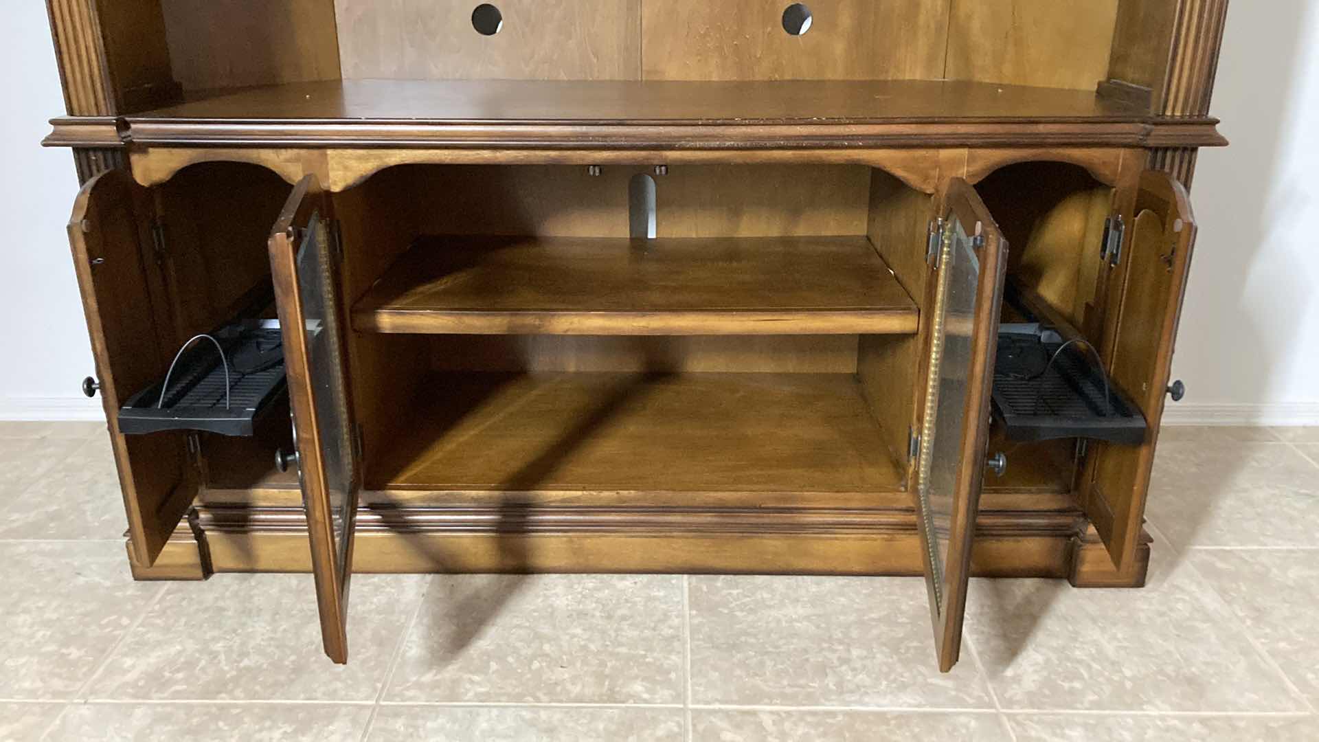 Photo 1 of MID-CENTURY MAHOGANY WOOD FINISH ENTERTAINMENT CENTER