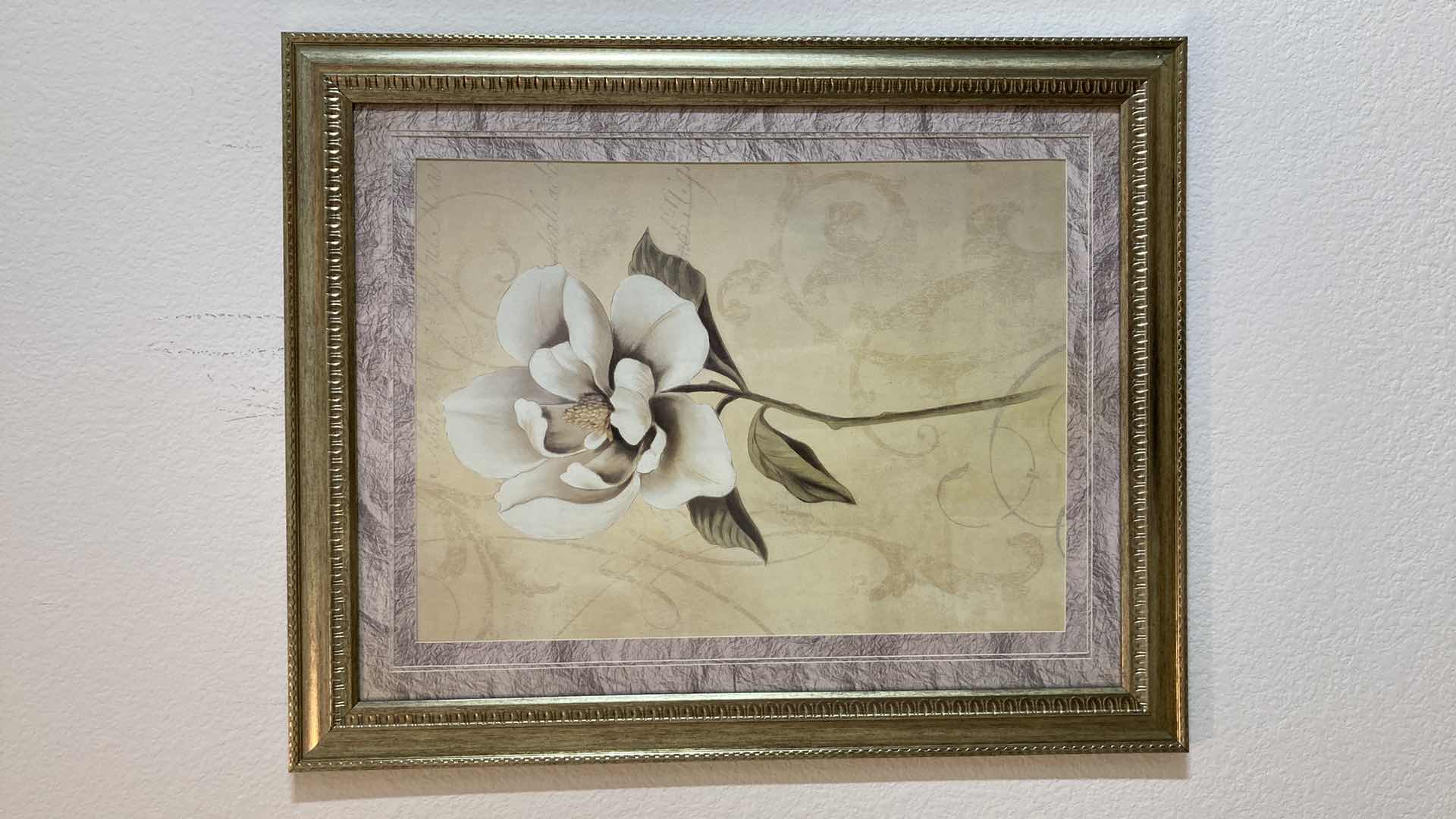 Photo 1 of MAGNOLIA BY VIRGINIA HUNTINGTON FRAMED REPRINT ARTWORK 24” X 30”